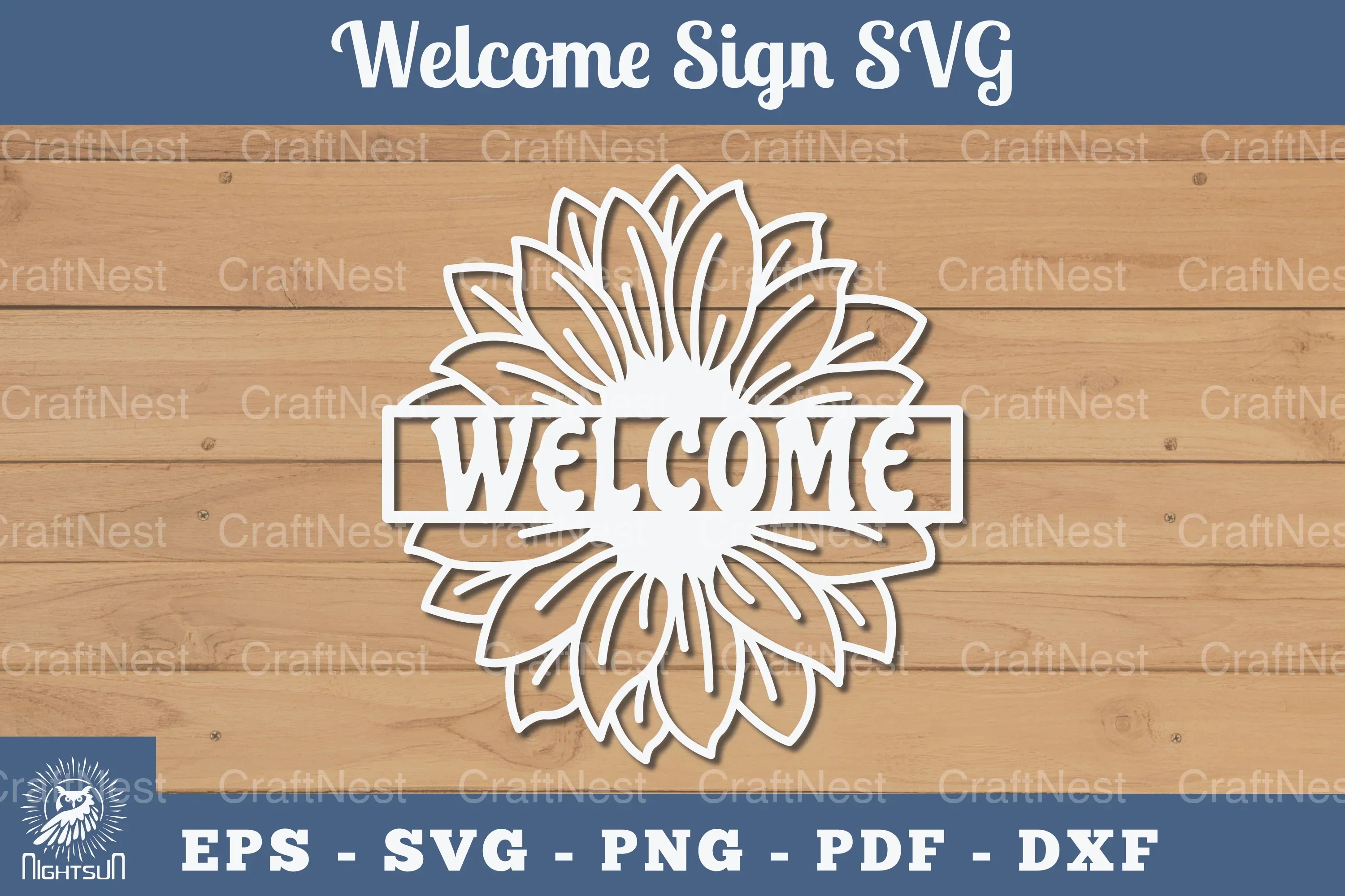 Flower Welcome Sign Papercut SVG Bundle