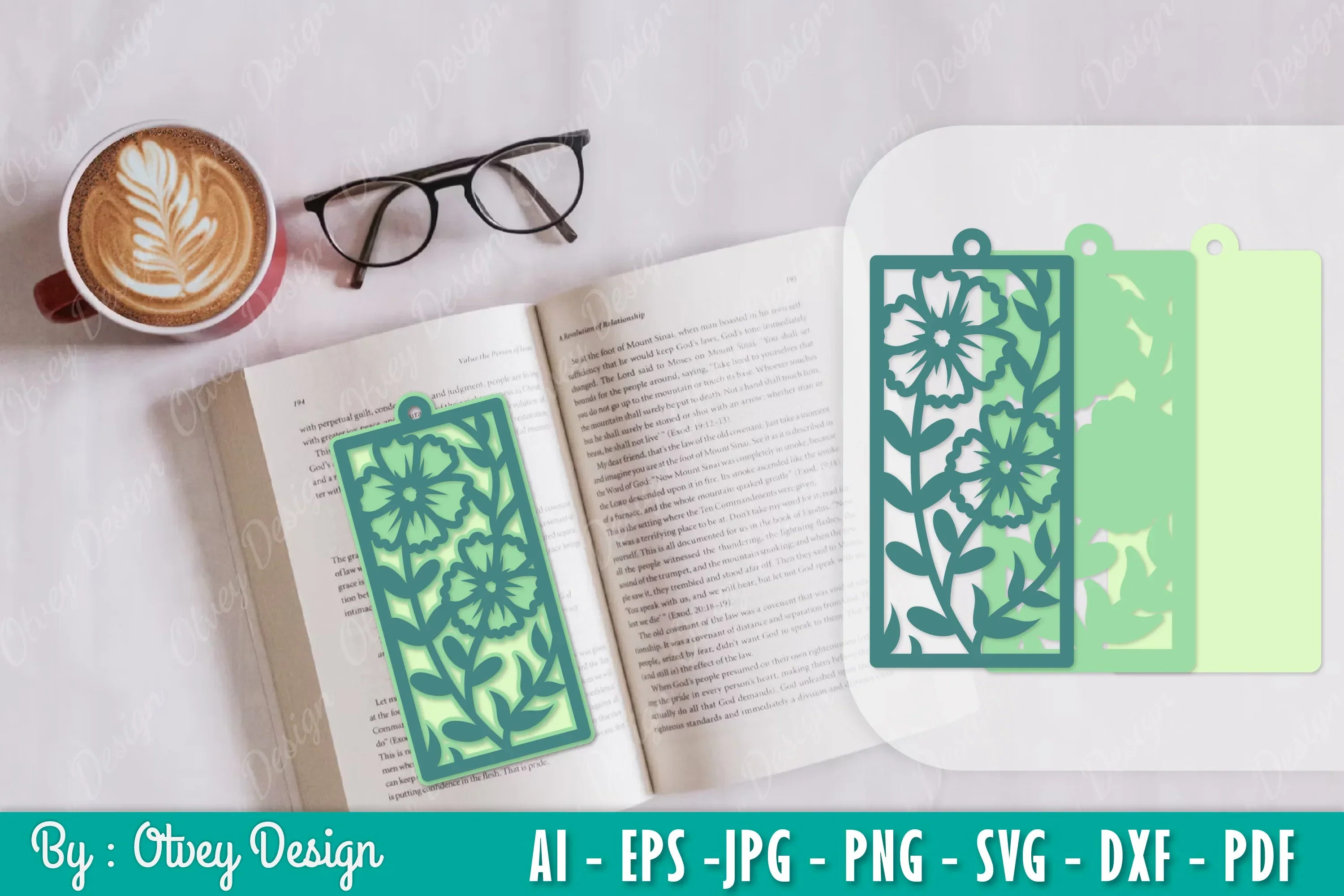 Flowers Bookmark SVG Bundle