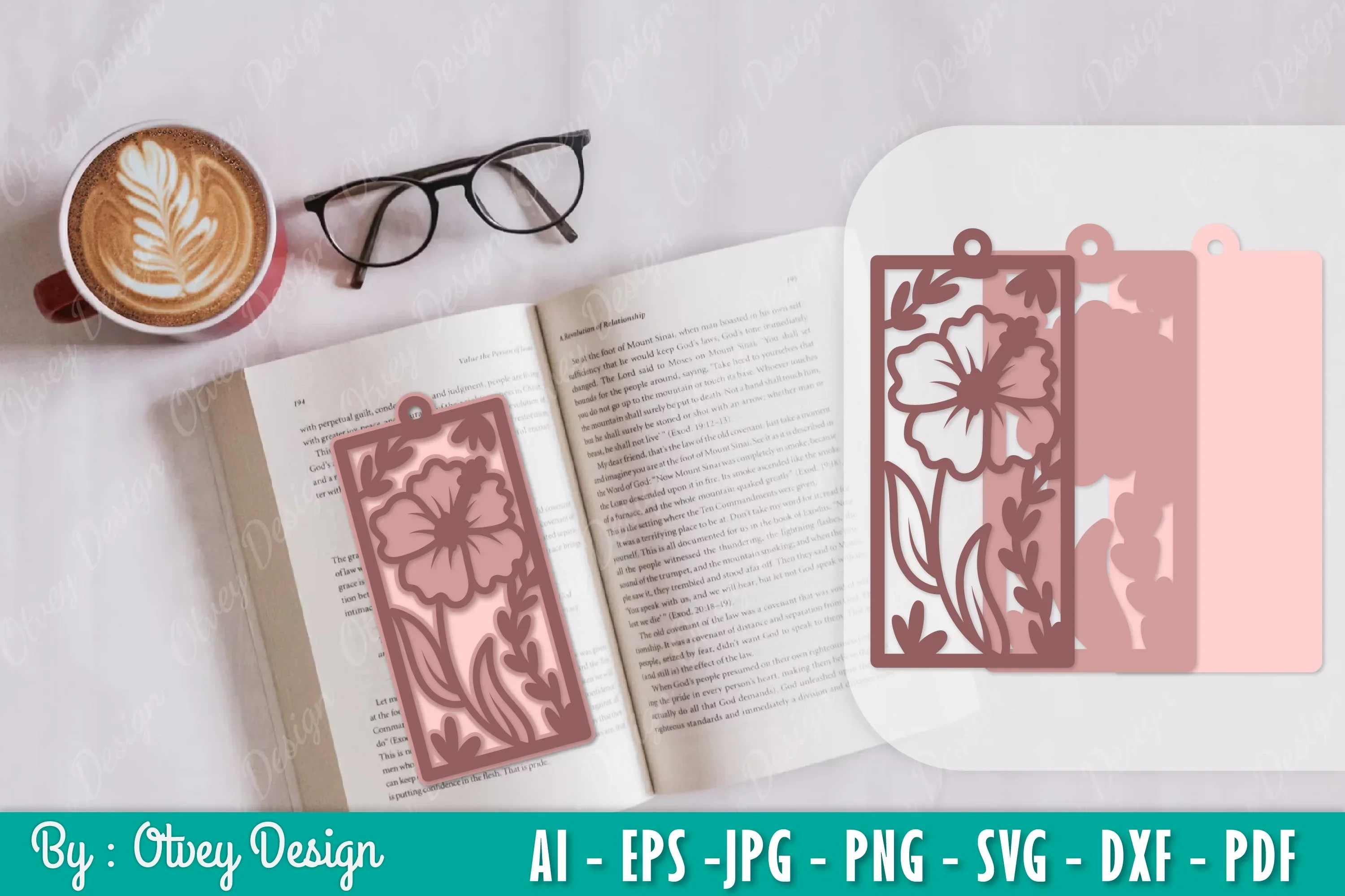 Flowers Bookmark SVG Bundle