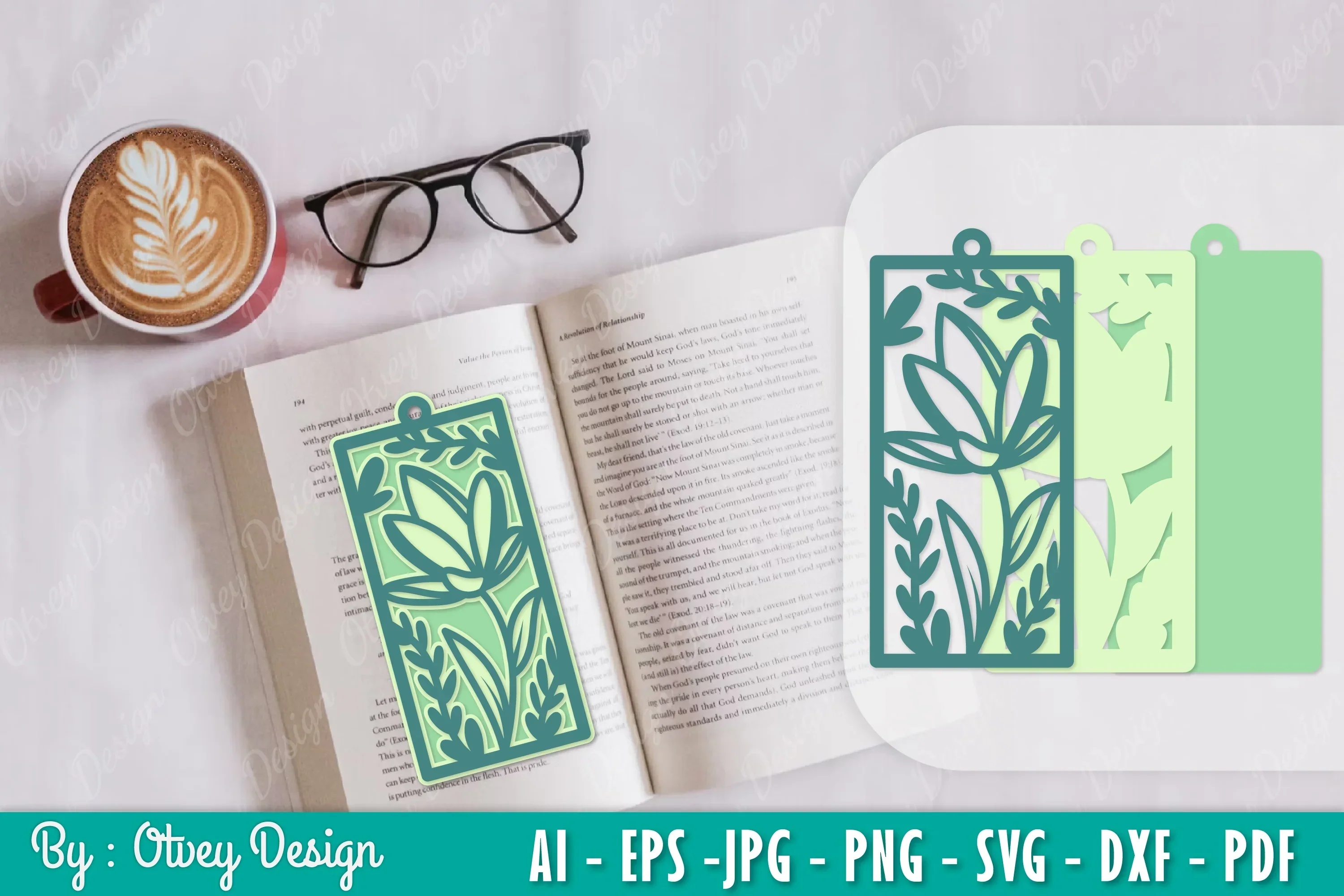 Flowers Bookmark SVG Bundle