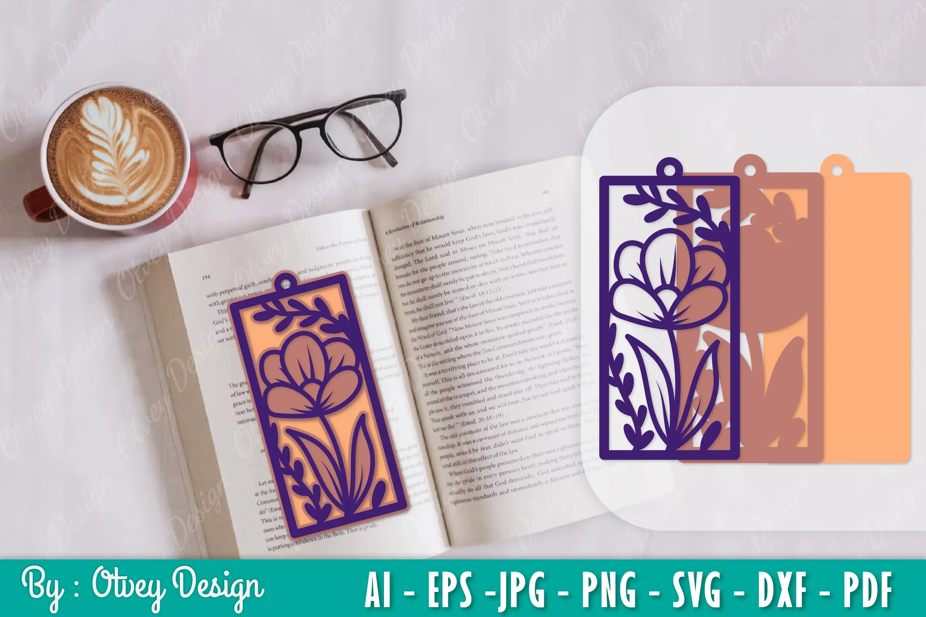 Flowers Bookmark SVG Bundle