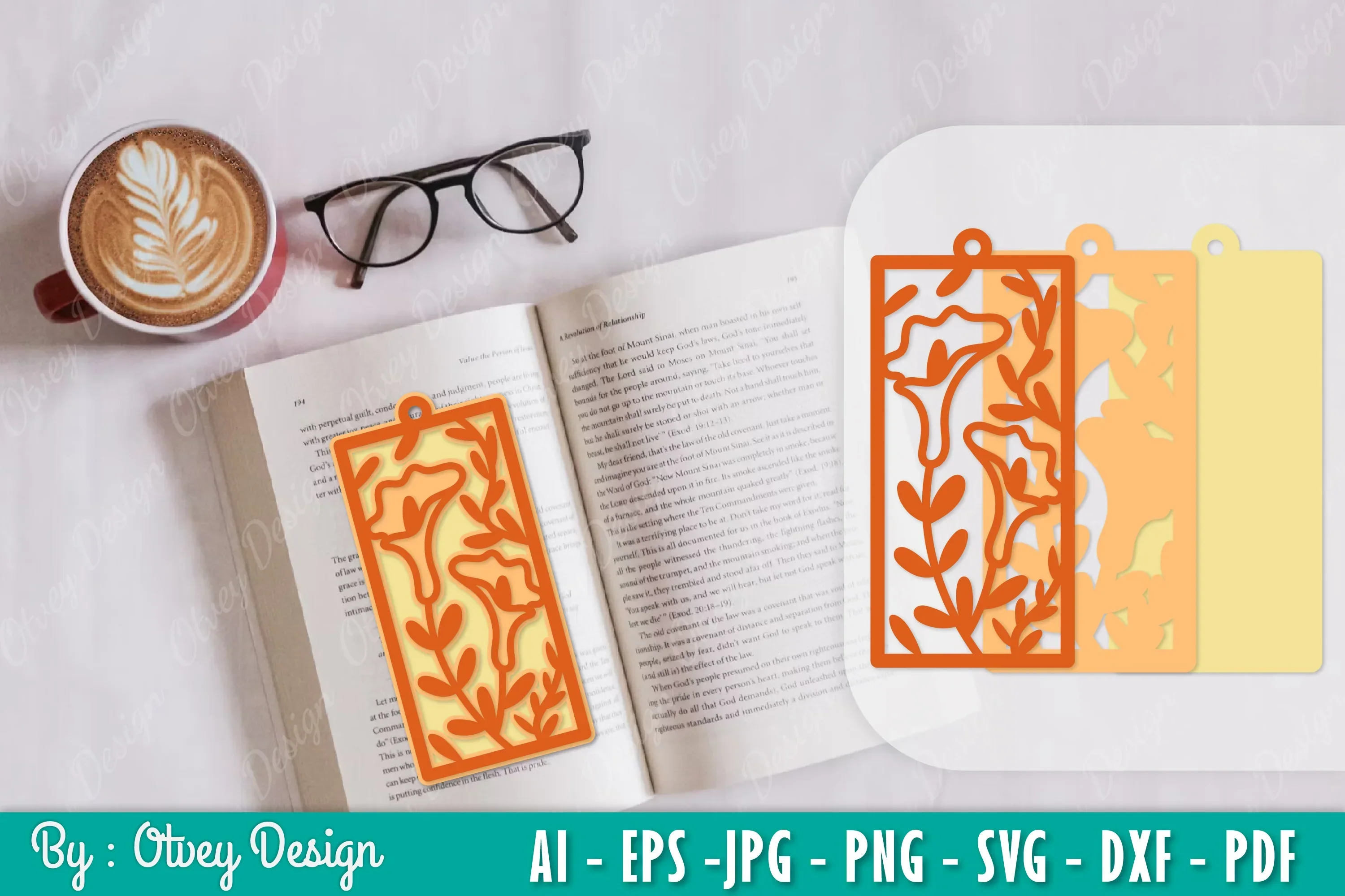 Flowers Bookmark SVG Bundle