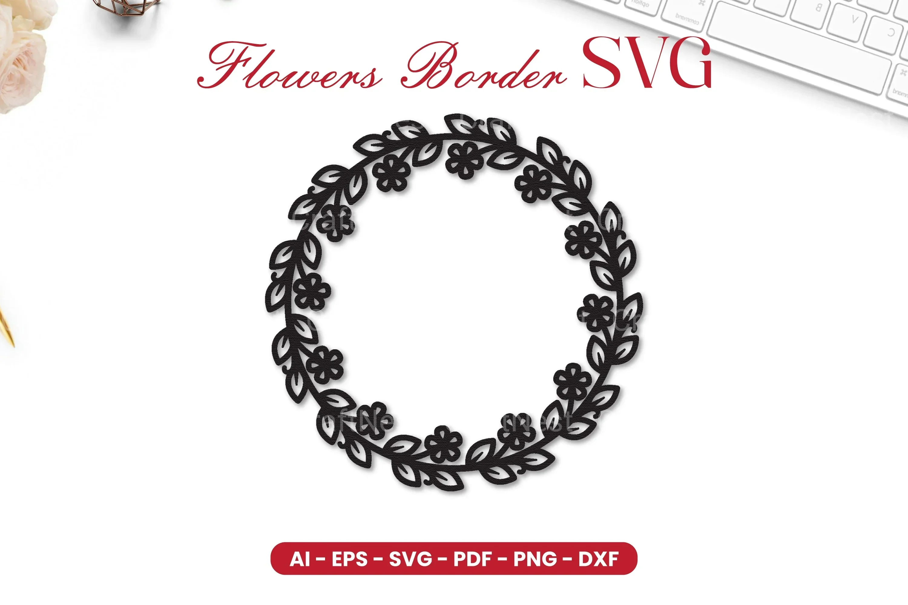 Flowers Border SVG Bundle
