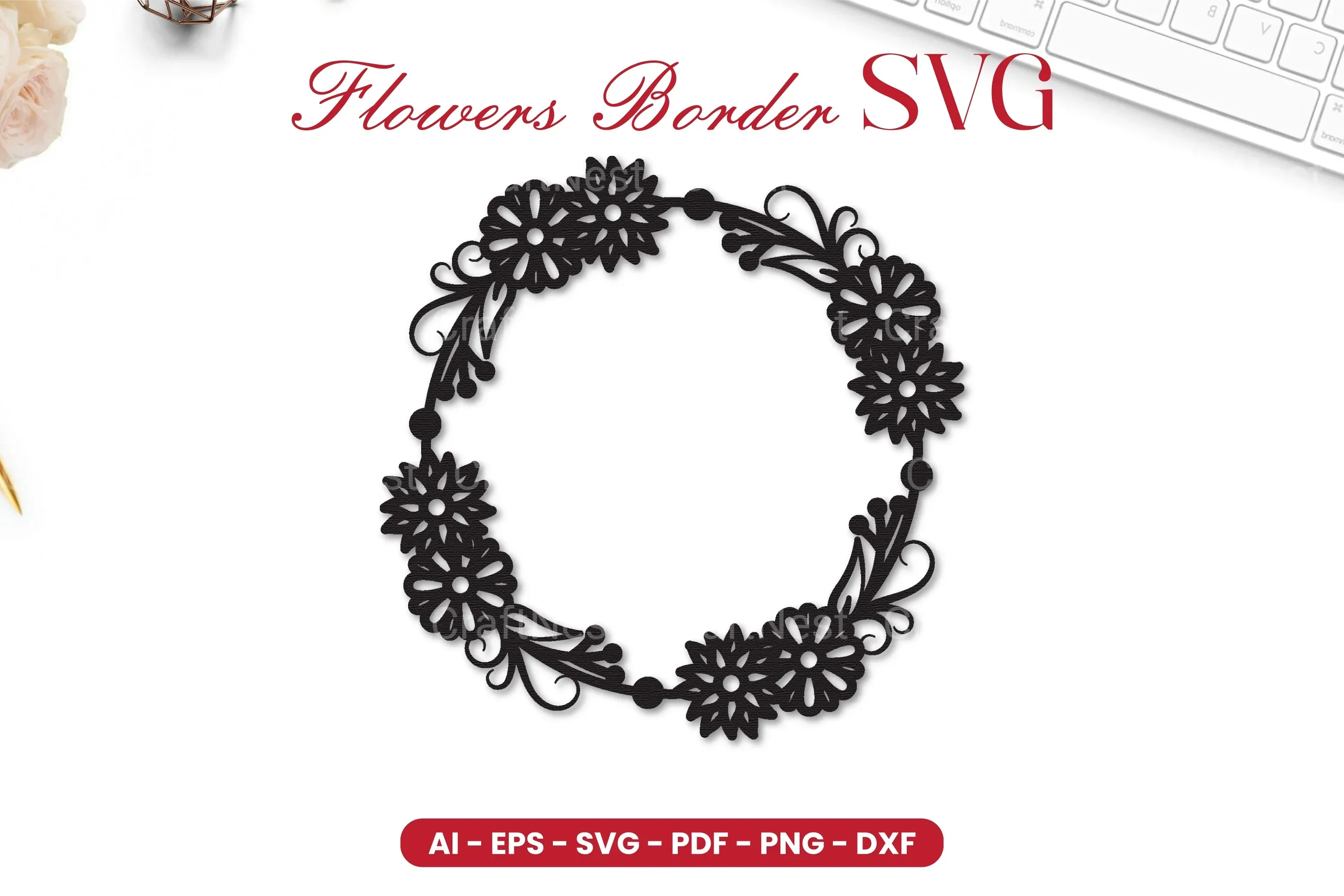 Flowers Border SVG Bundle