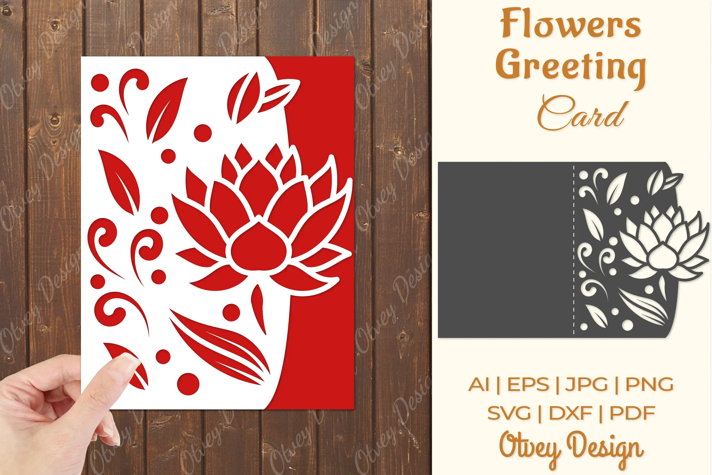 Flowers Card Cover Paper Cut SVG Bundle