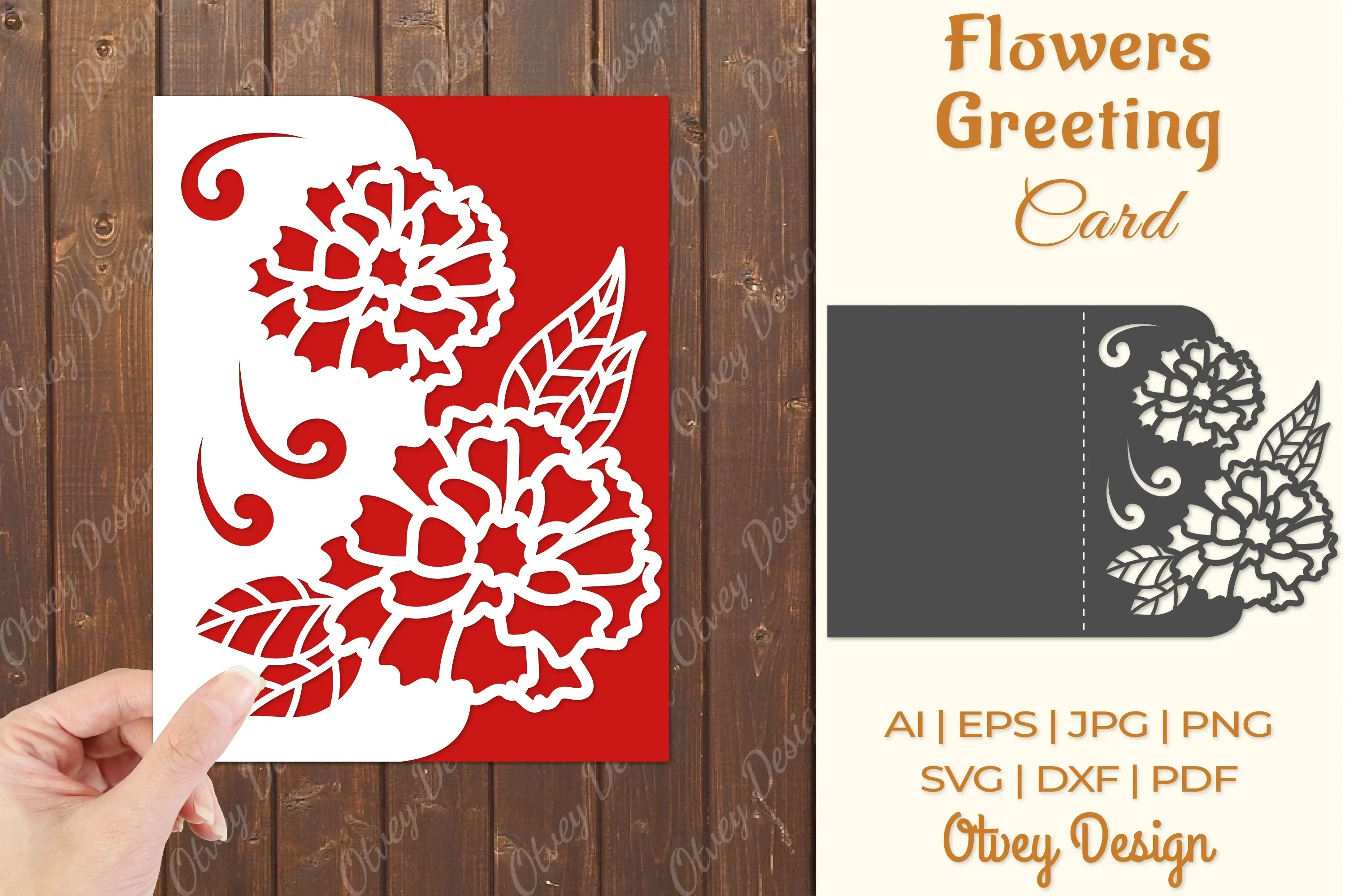Flowers Card Cover Paper Cut SVG Bundle