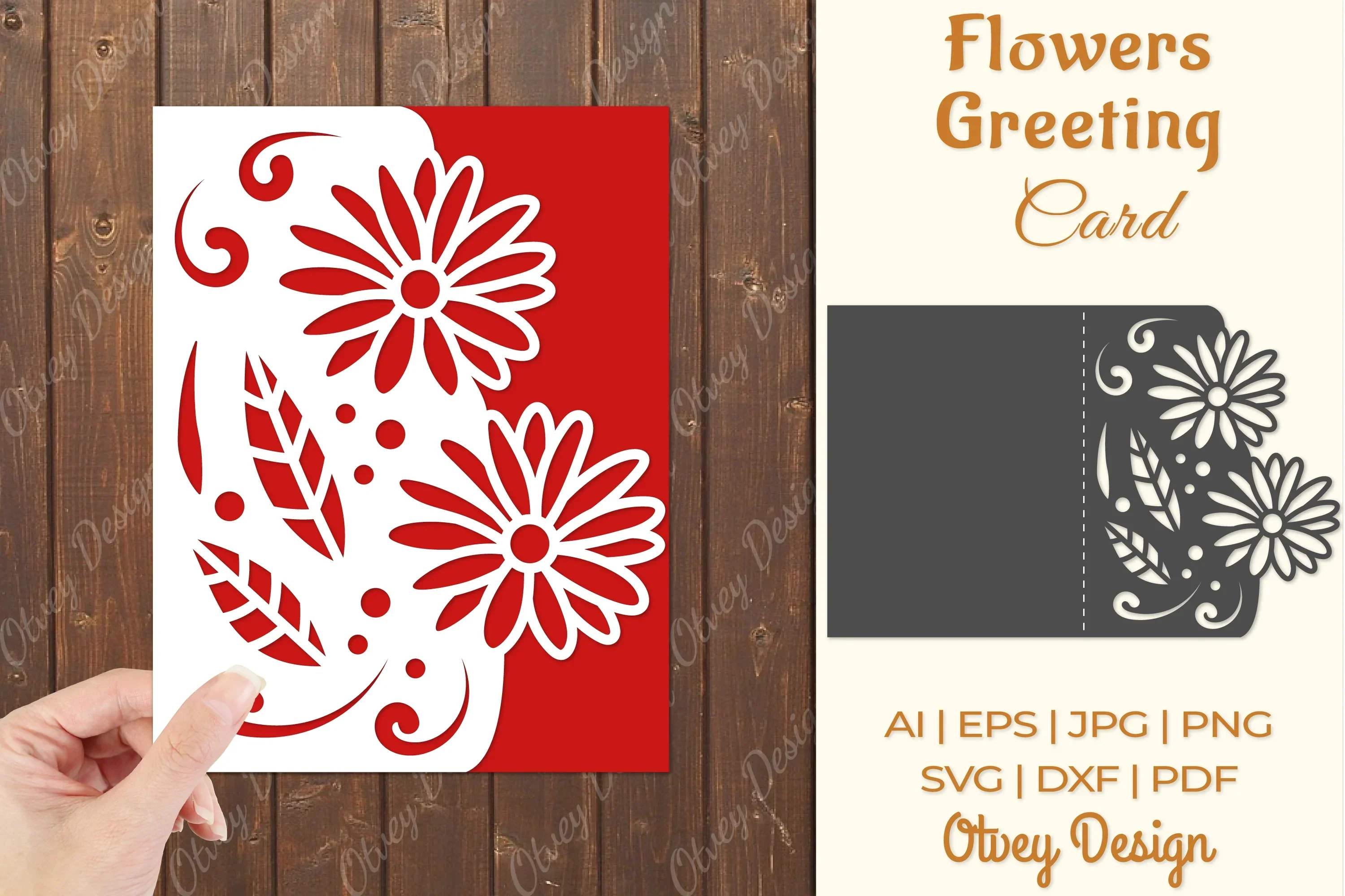 Flowers Card Cover Paper Cut SVG Bundle