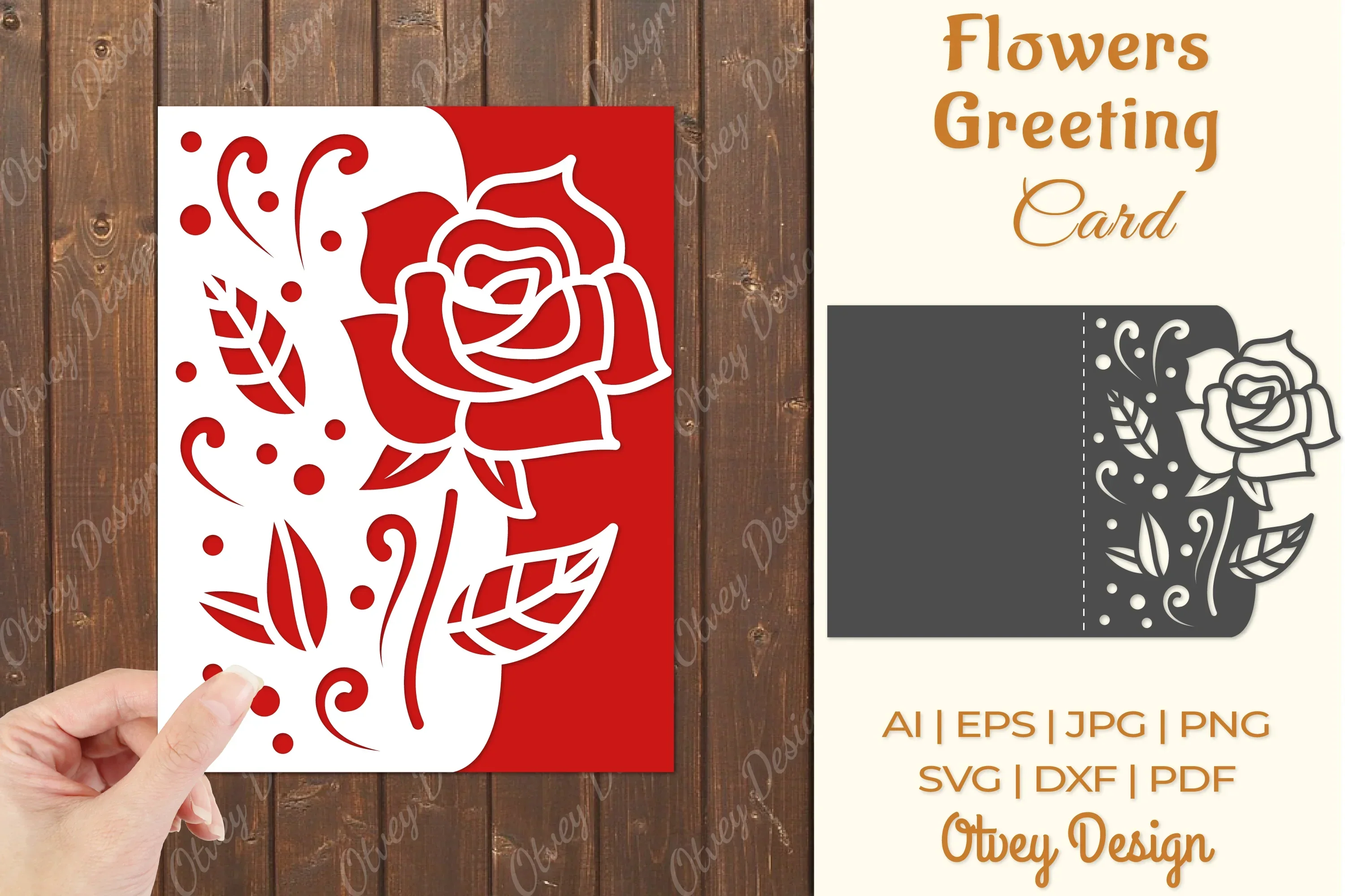 Flowers Card Cover Paper Cut SVG Bundle