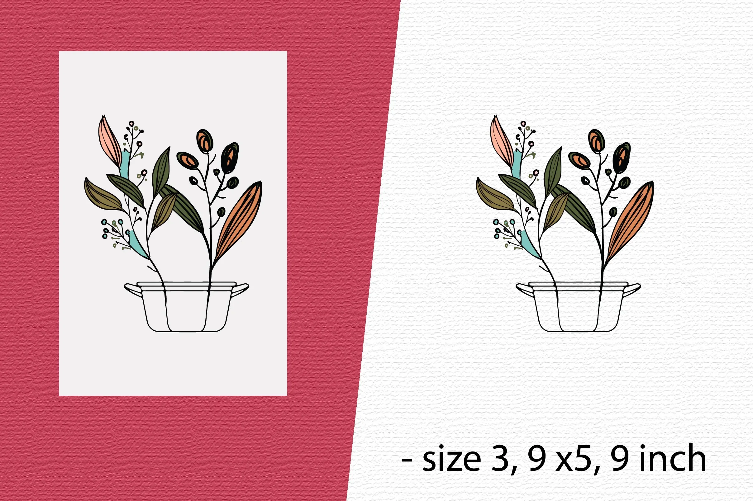 Flowers Card Flowers Illustrations With Recycled Envelope Bundle - Image 13