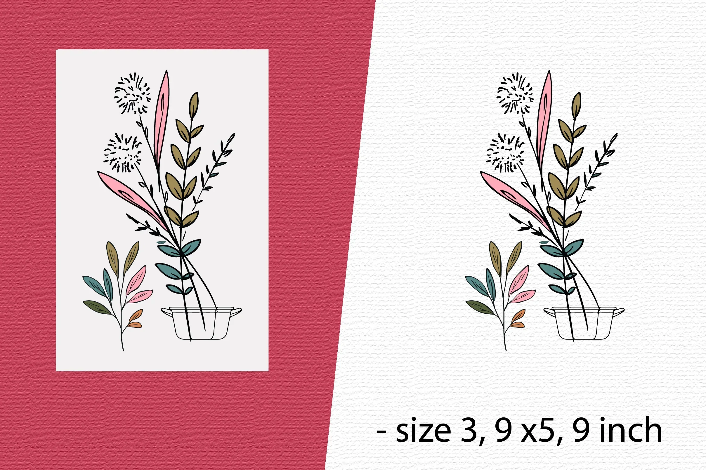 Flowers Card Flowers Illustrations With Recycled Envelope Bundle - Image 7