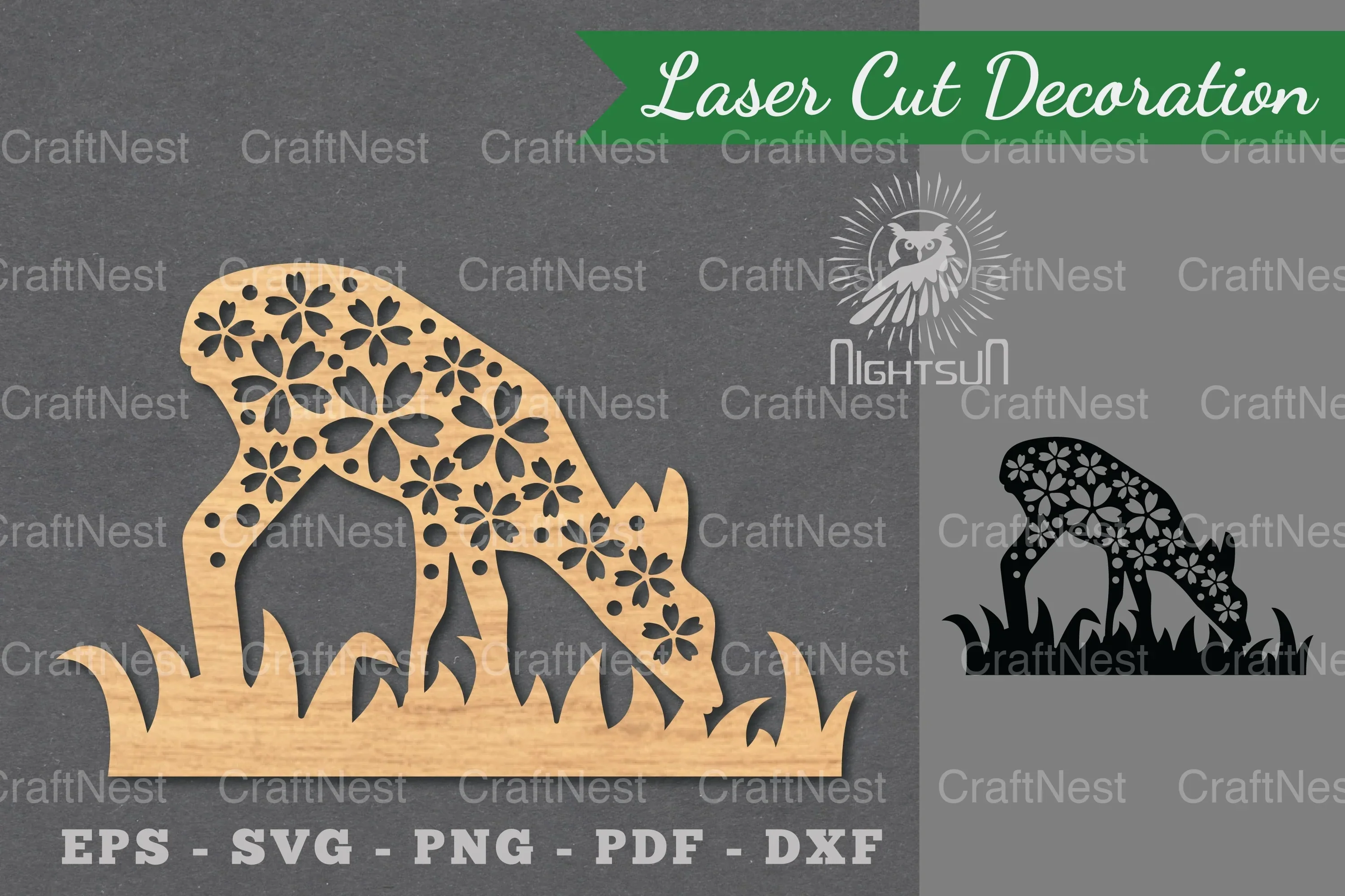 Flowers Deer Lasercut Decoration Bundle