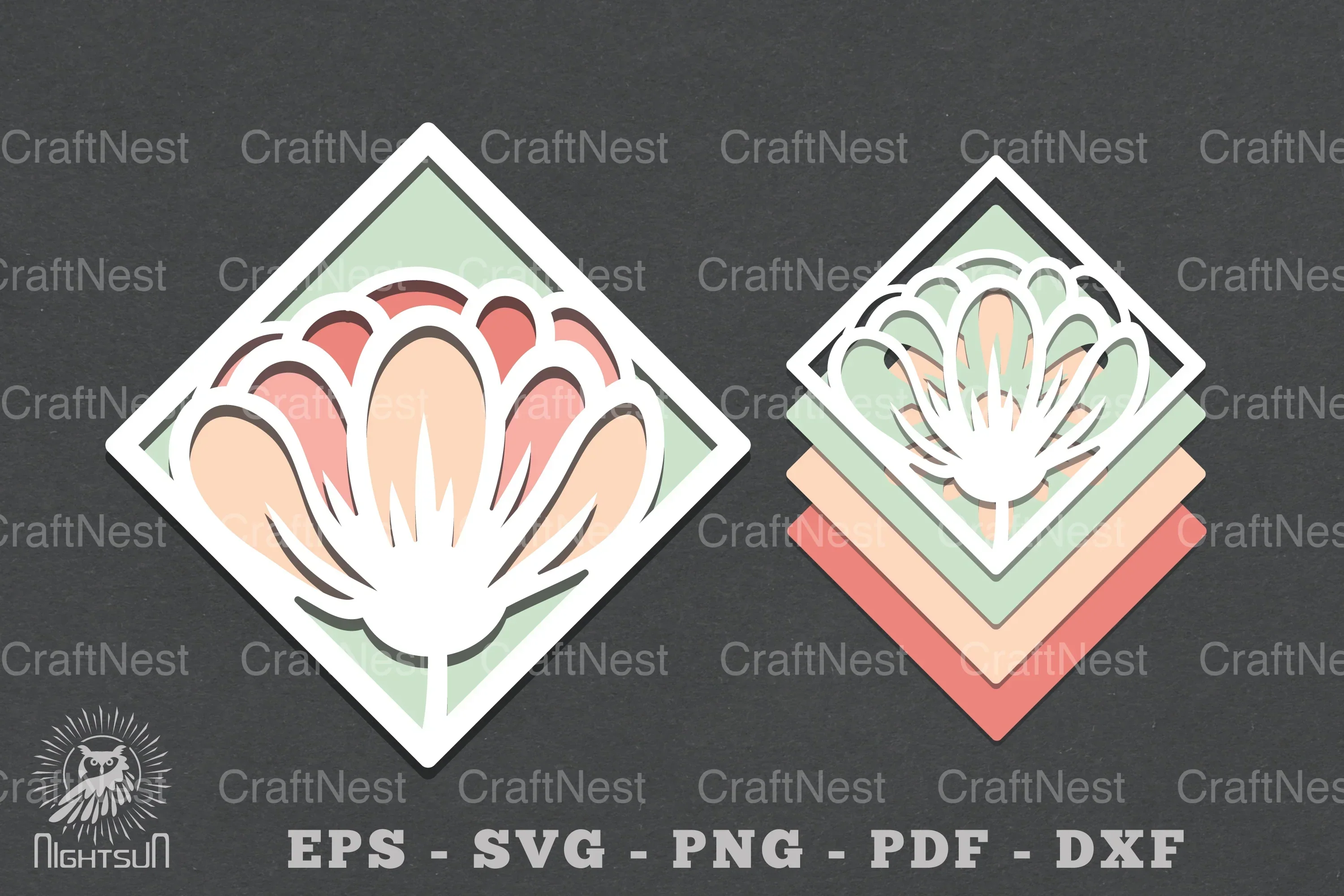 Flowers Layered Papercut SVG Bundle
