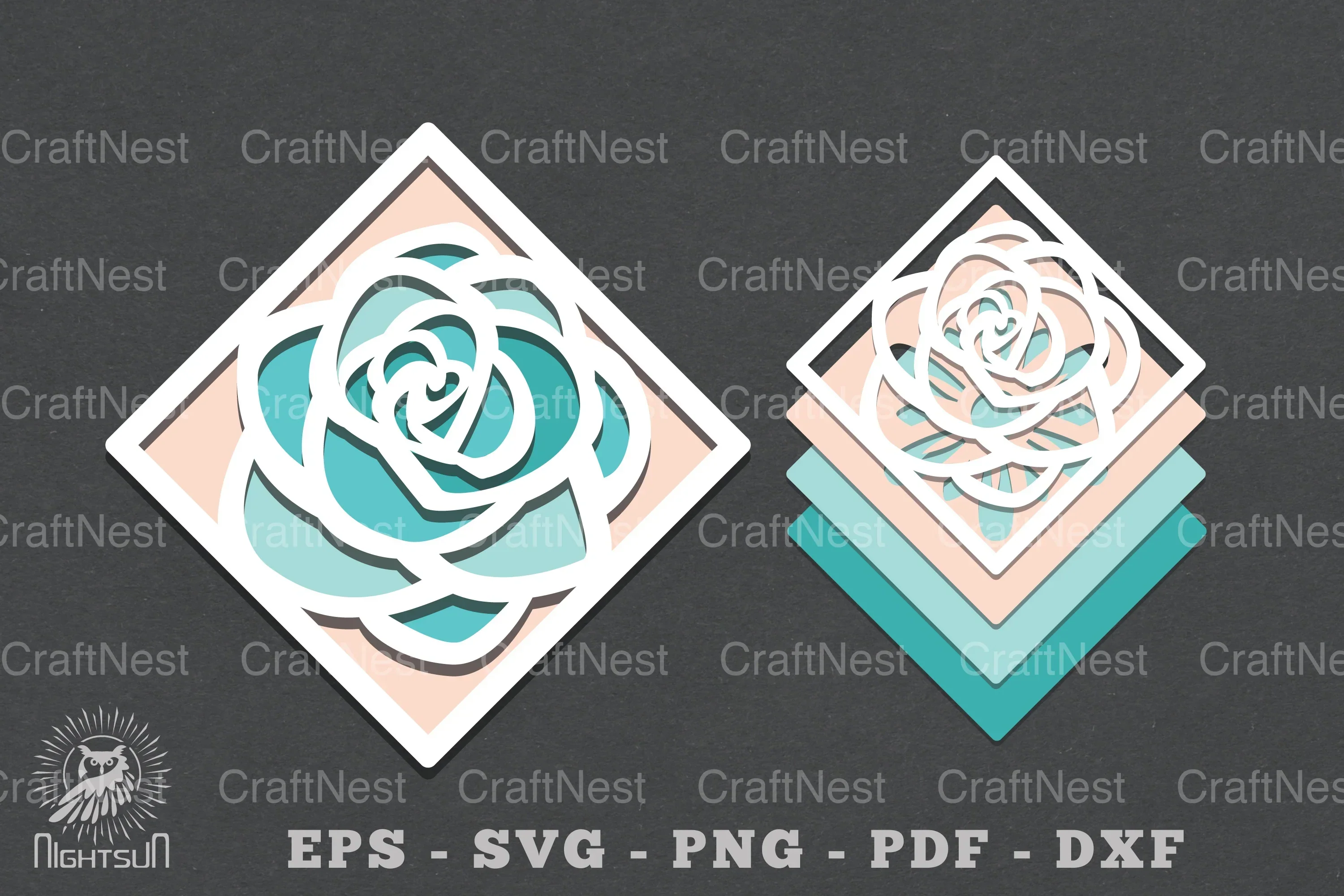 Flowers Layered Papercut SVG Bundle