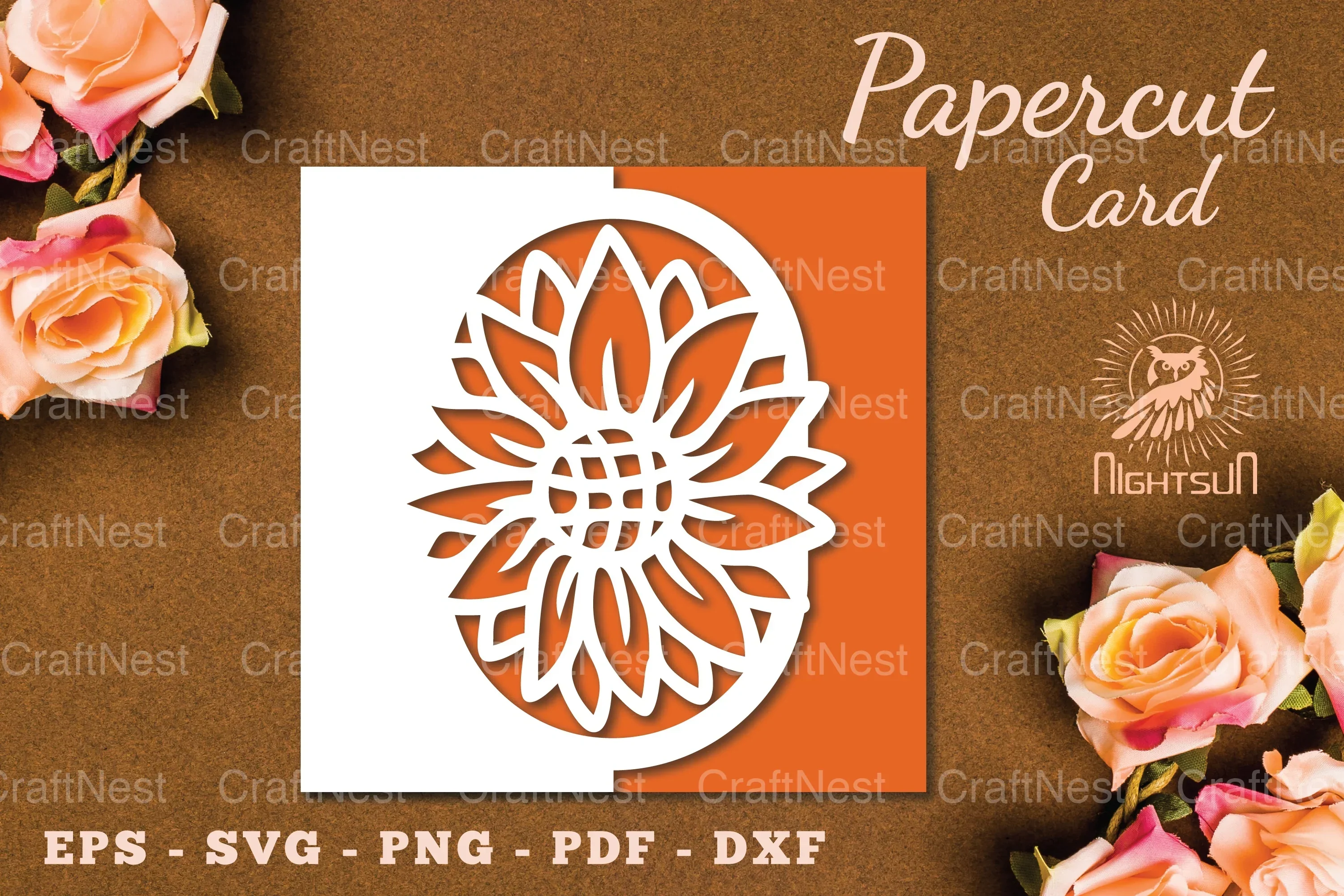 Flowers Papercut Card SVG Bundle
