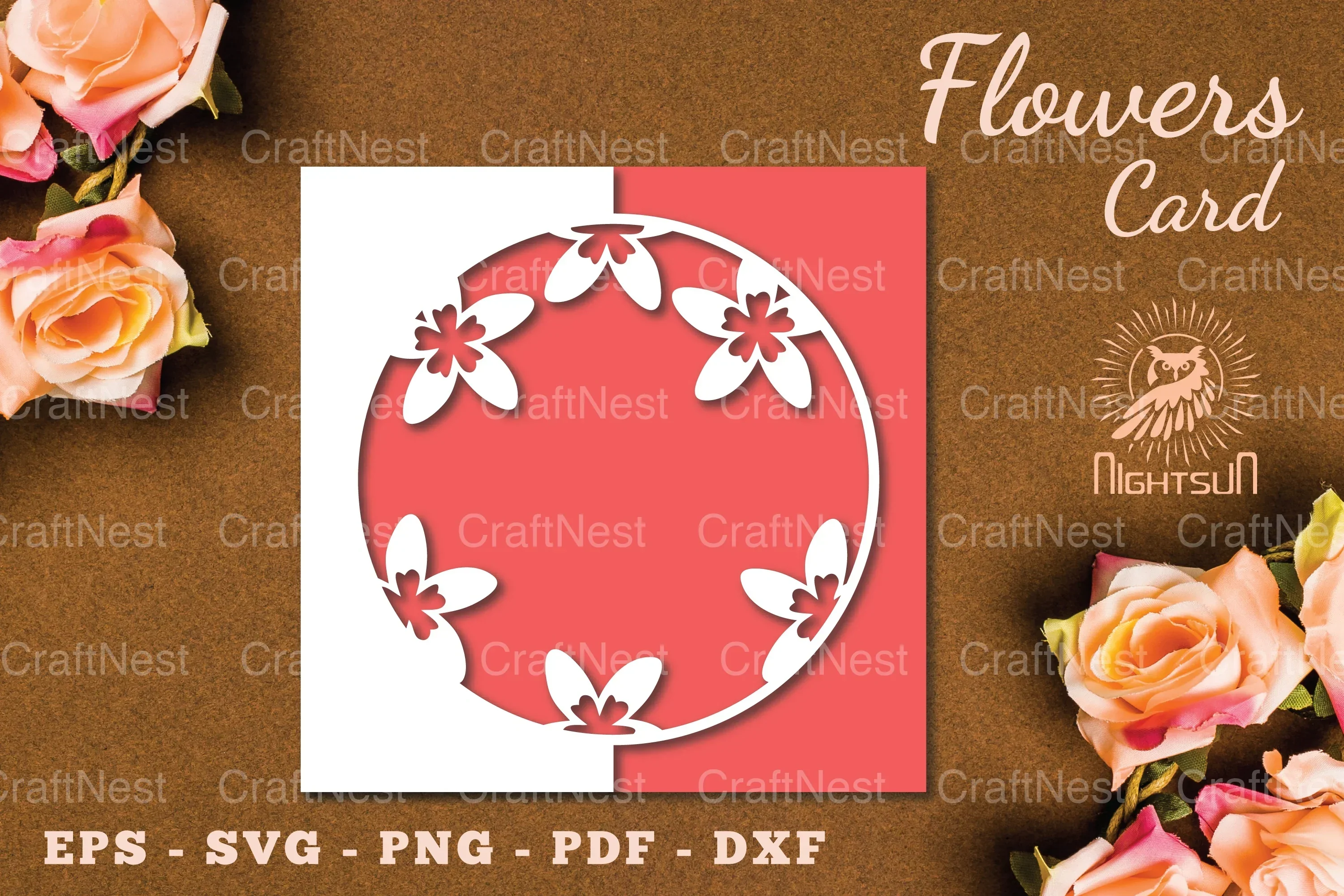 Flowers Papercut Card SVG Bundle