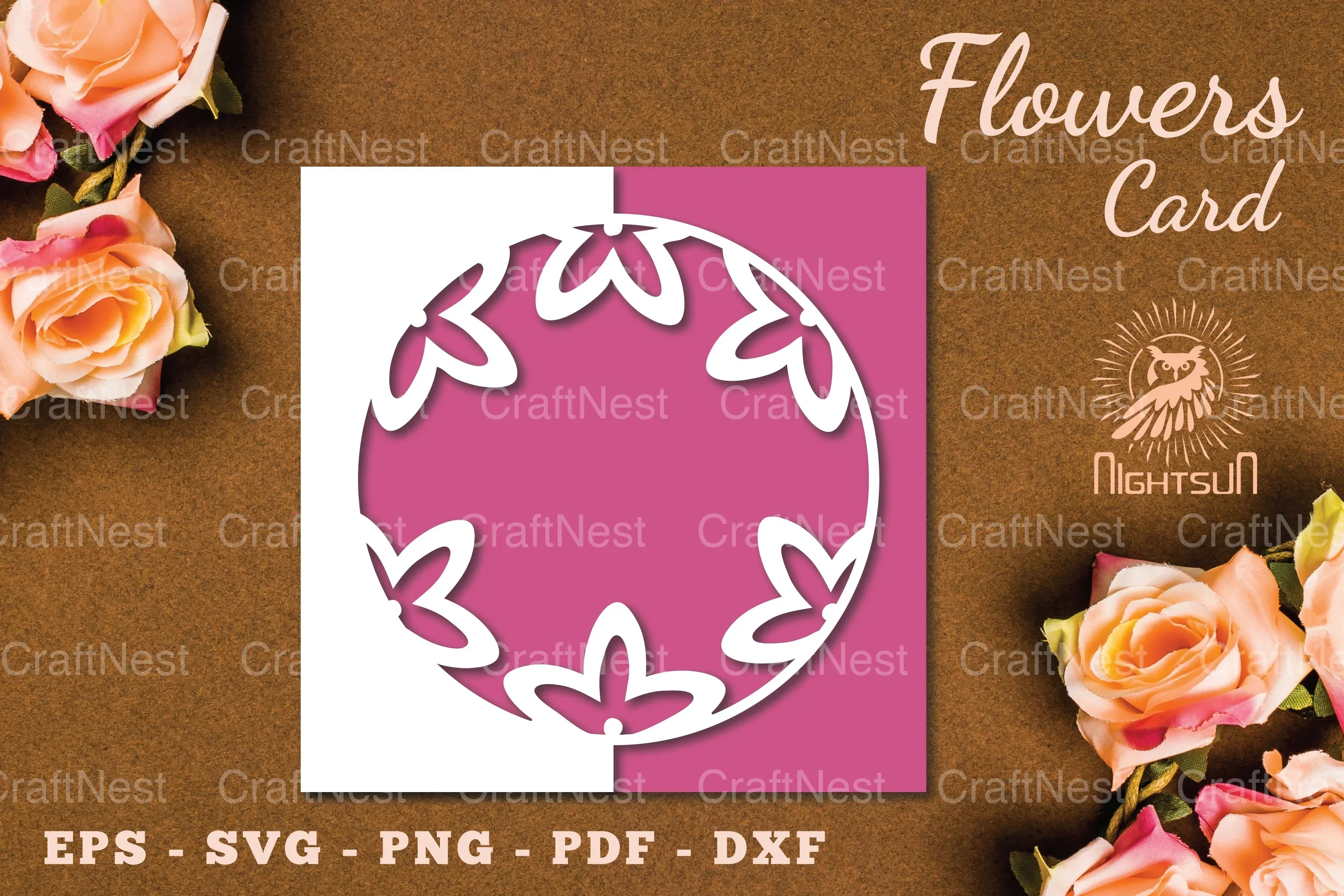Flowers Papercut Card SVG Bundle