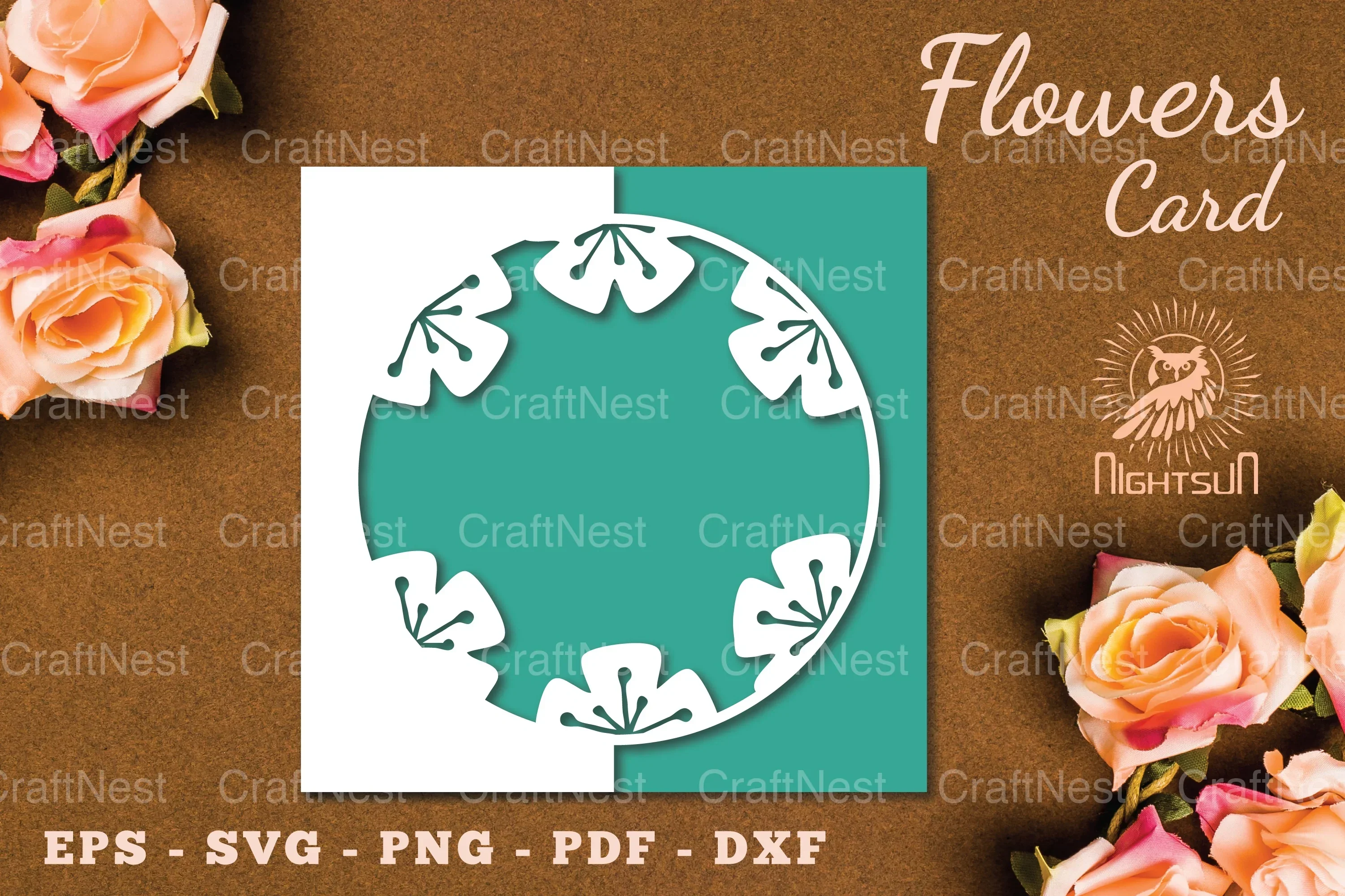 Flowers Papercut Card SVG Bundle