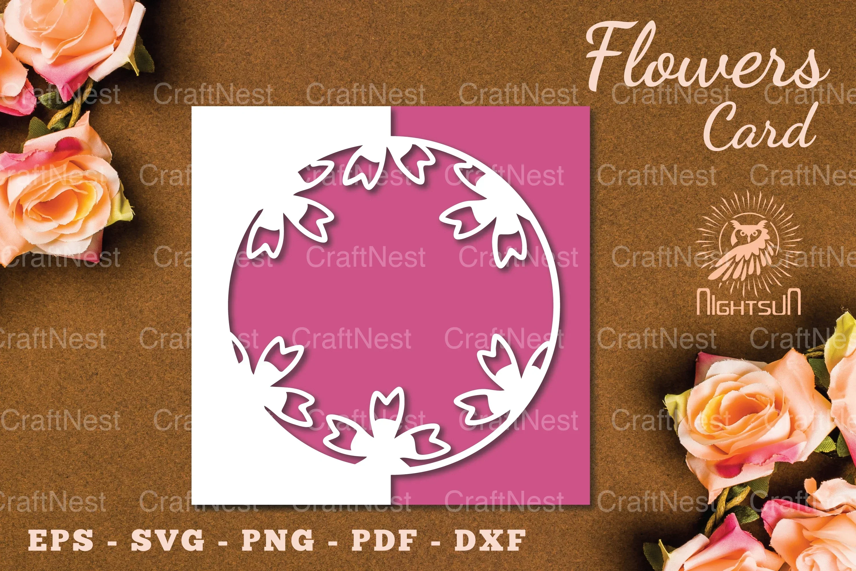 Flowers Papercut Card SVG Bundle