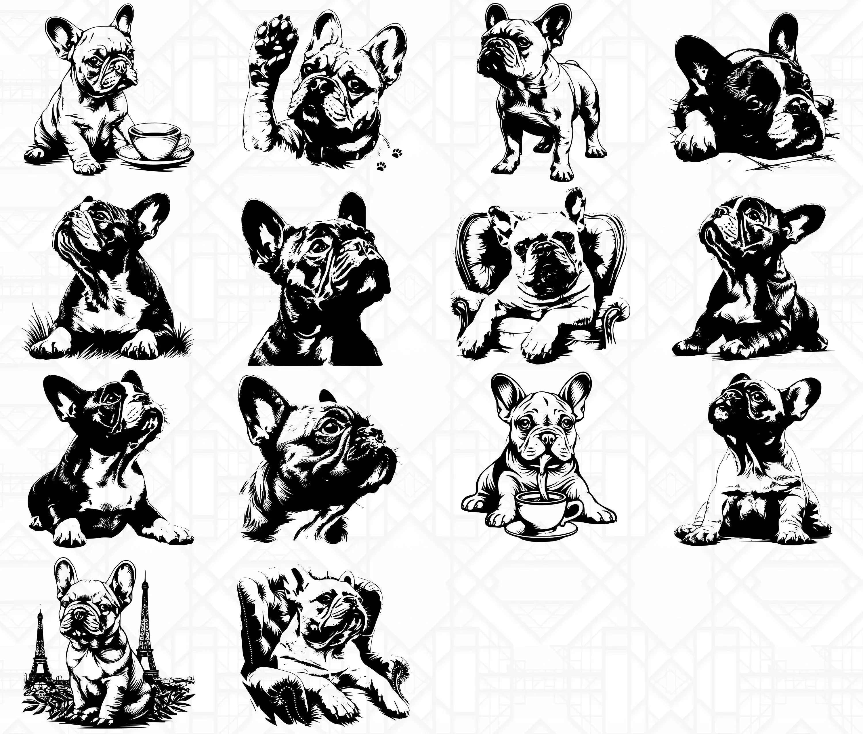 French Bulldog SVG Bundle - Image 5
