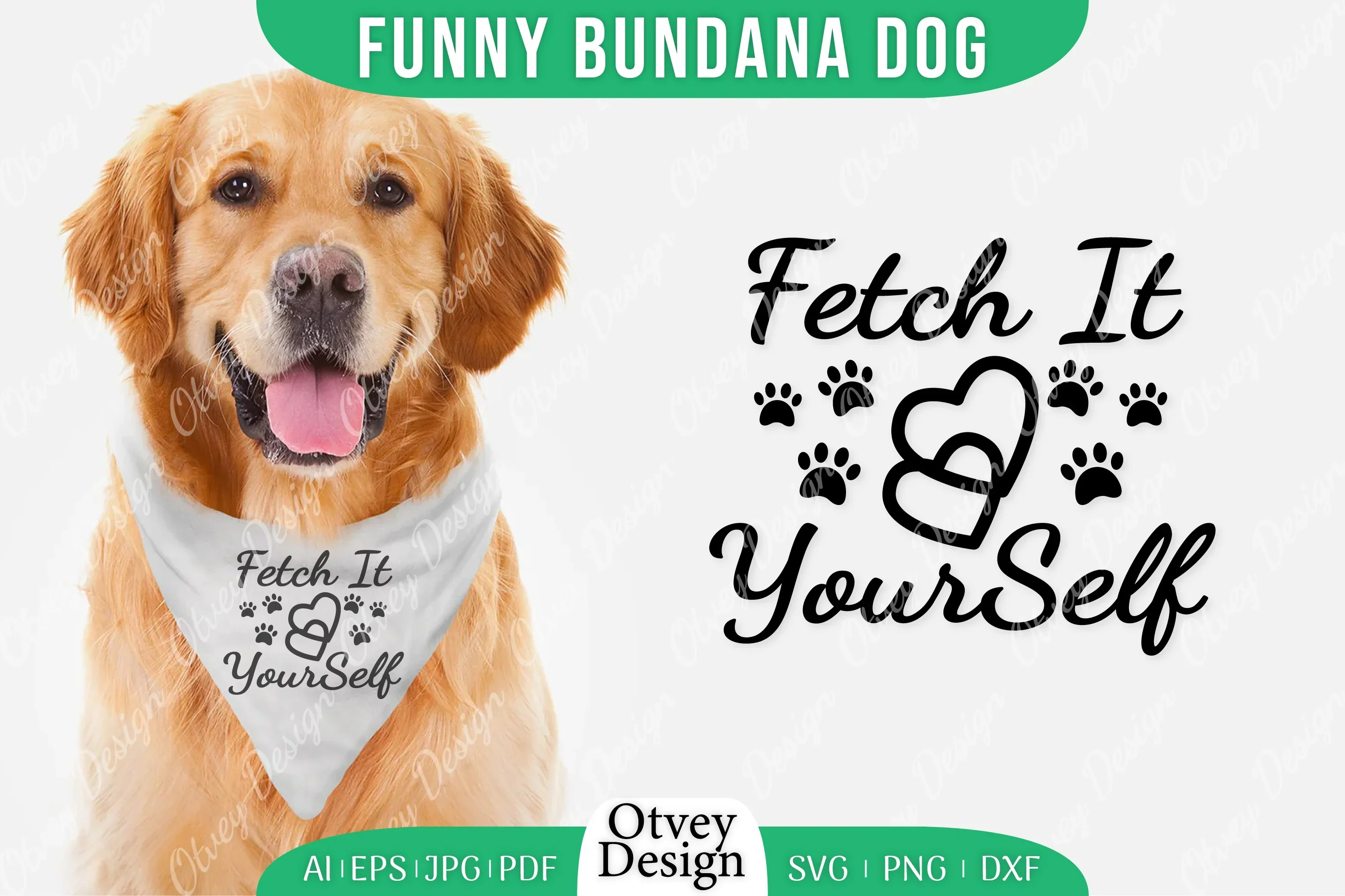 Funny Dog Bandana SVG Bundle