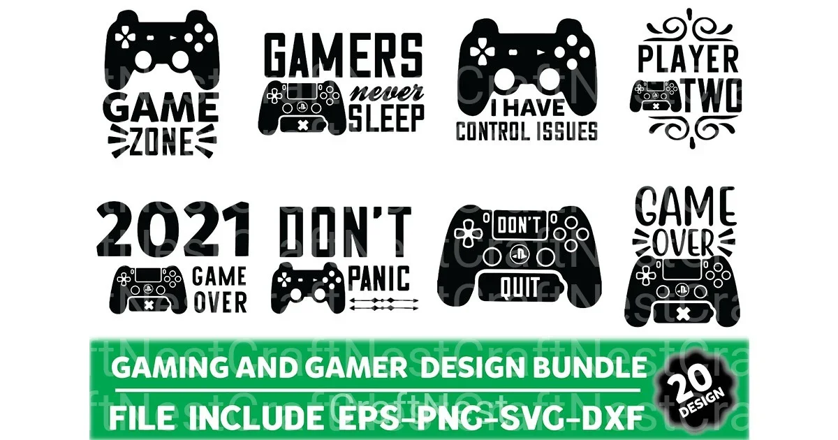 Gaming and Gamer Design Bundle