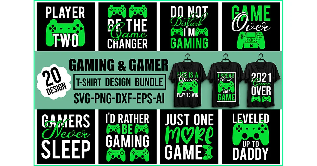 Gaming And Gamer T-Shirt Bundle