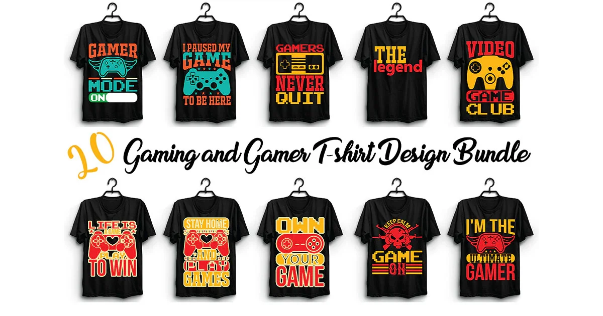 Gaming And Gamer T Shirt Bundle - Image 3