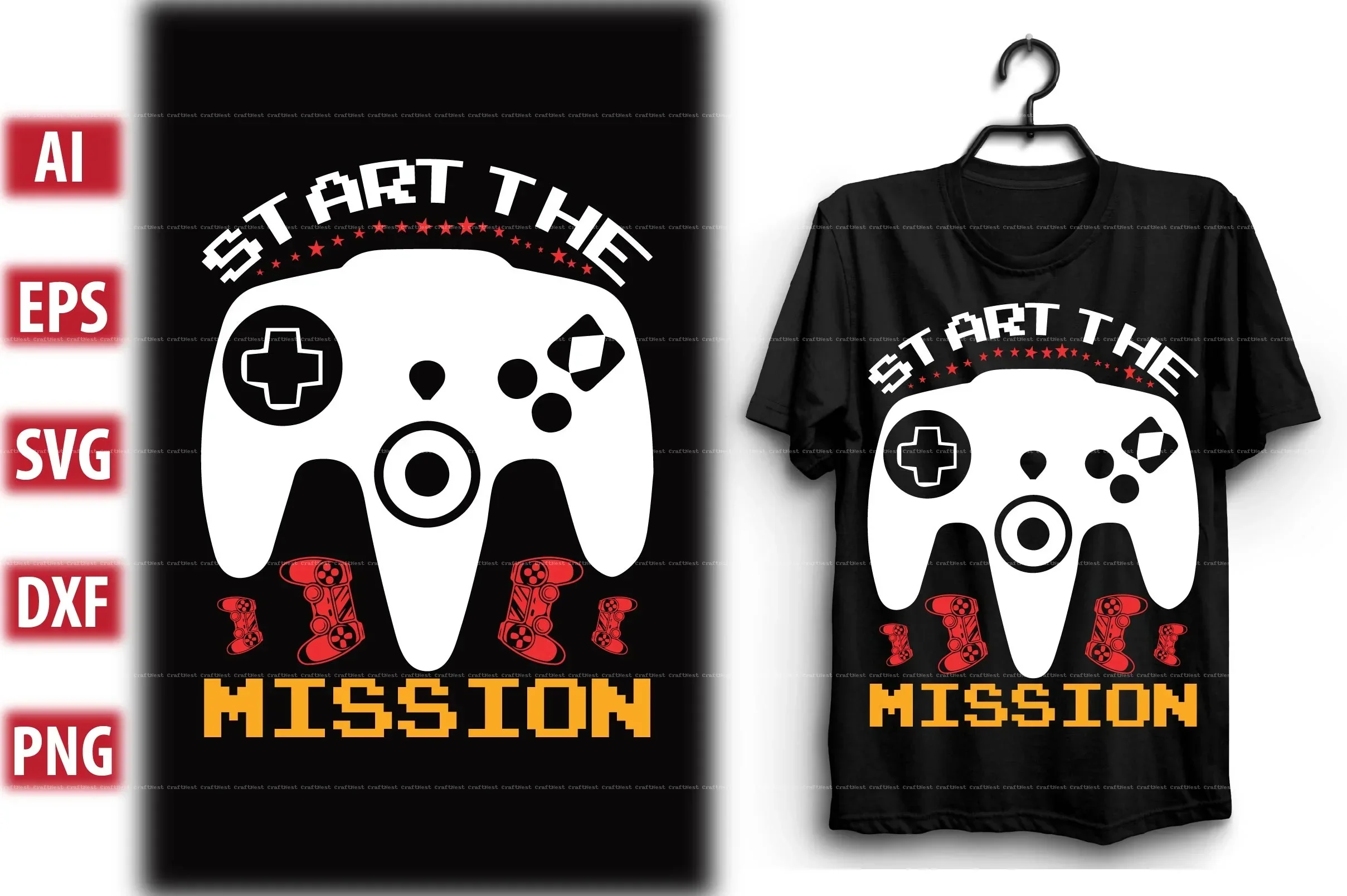 Gaming T-Shirt Design SVG Bundle - Image 6