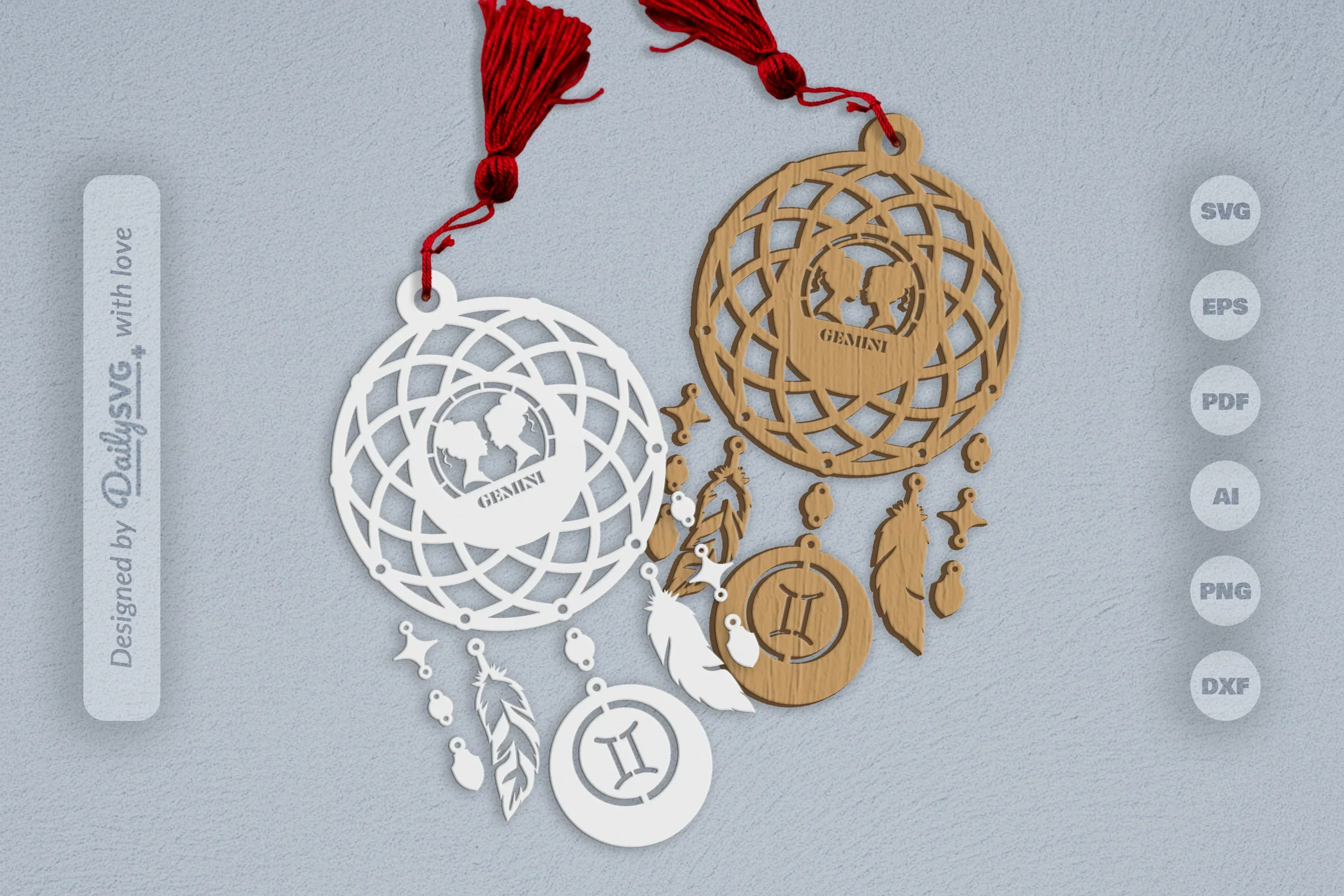 Gemini Dream Catcher Set SVG Bundle