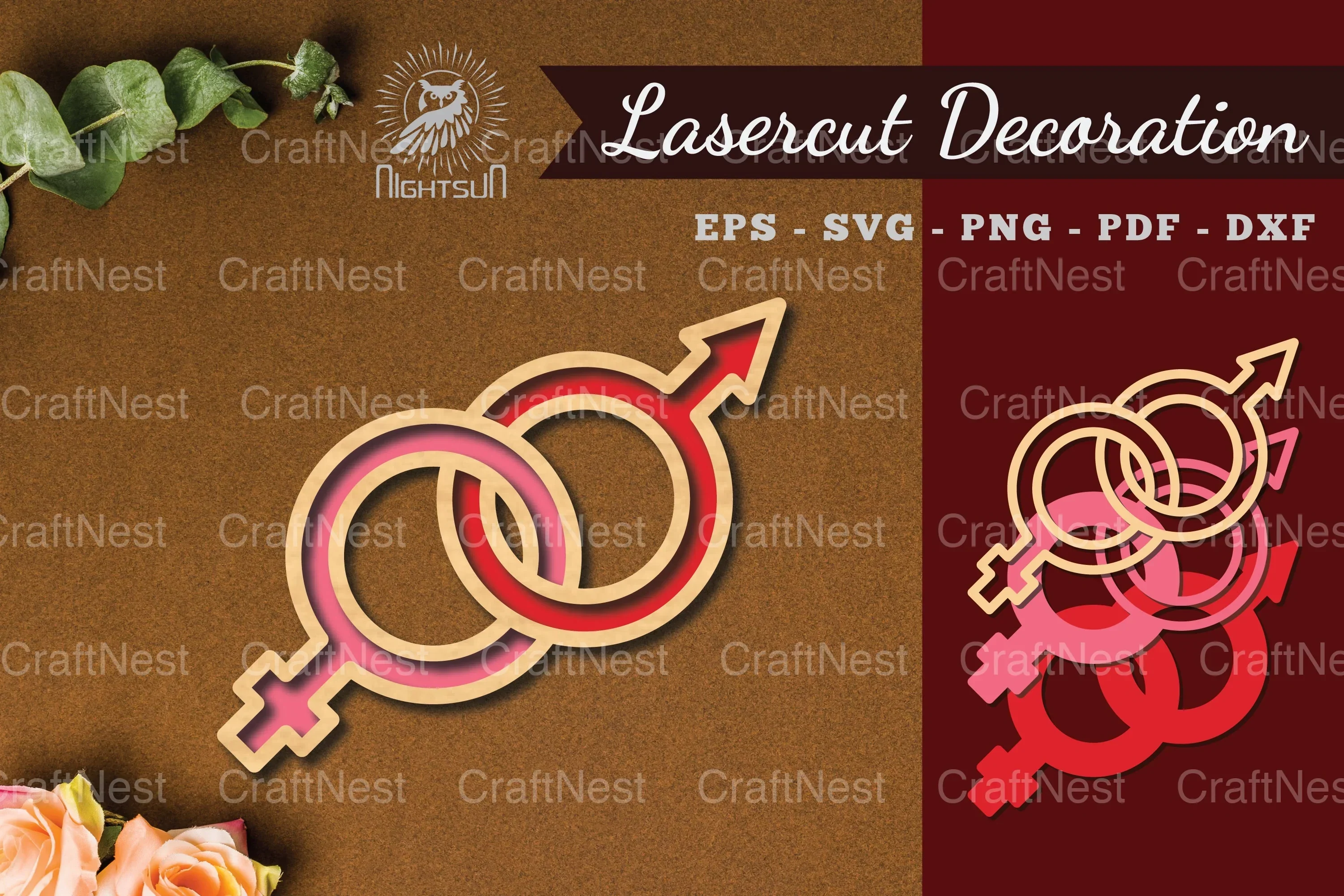 Gender Laser Cut Decoration Clipart Bundle