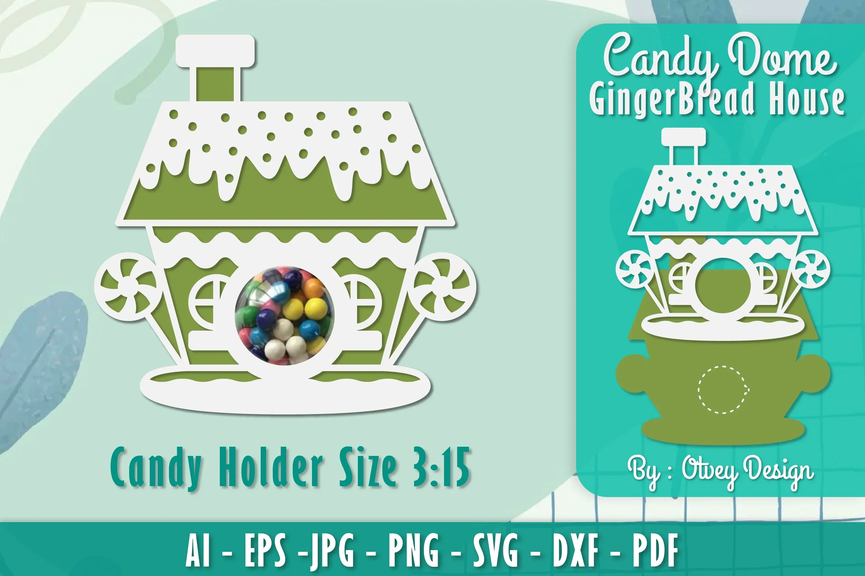 Gingerbread House Candy Holder SVG Bundle