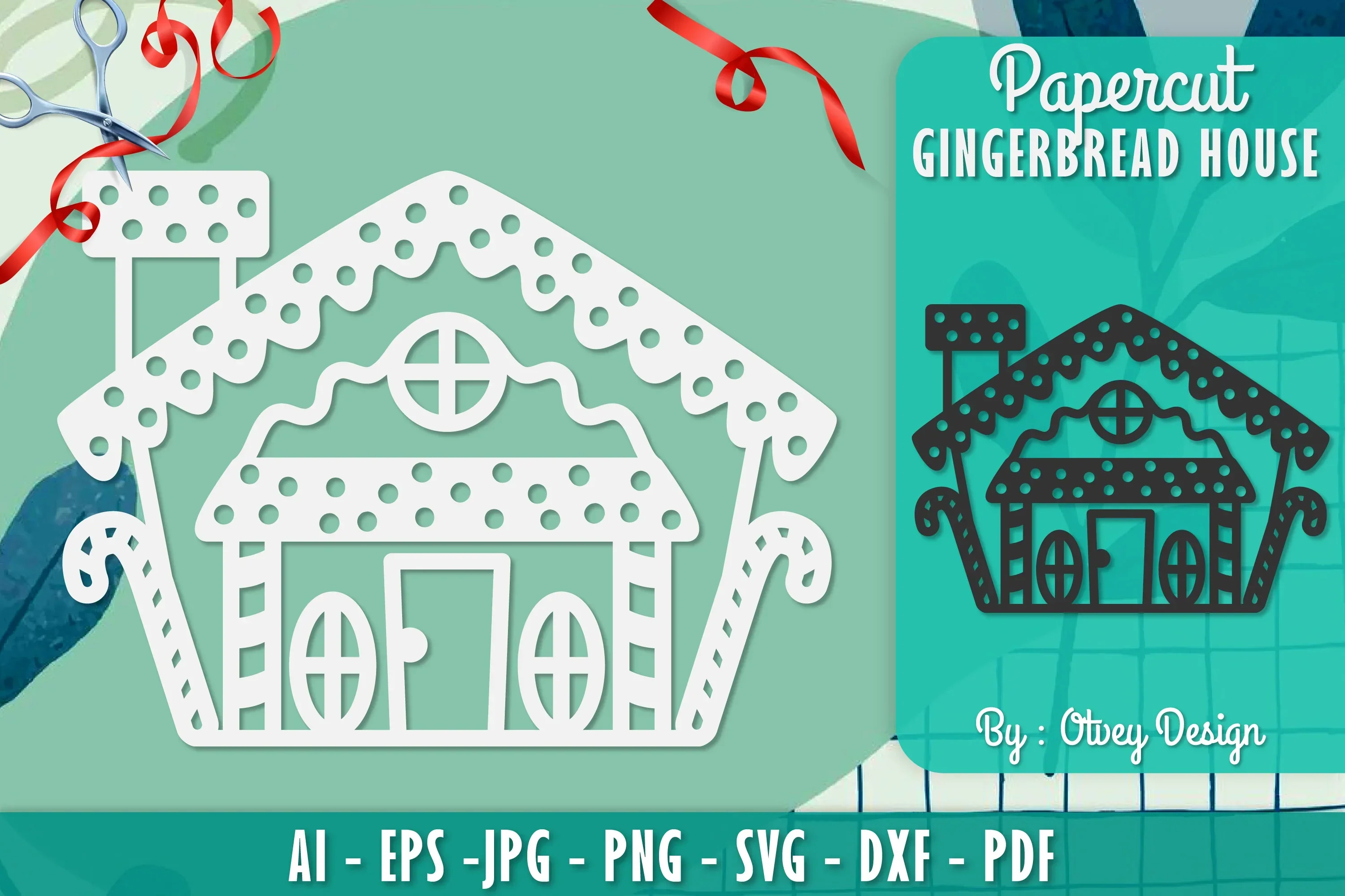 Gingerbread House Papercut SVG Bundle