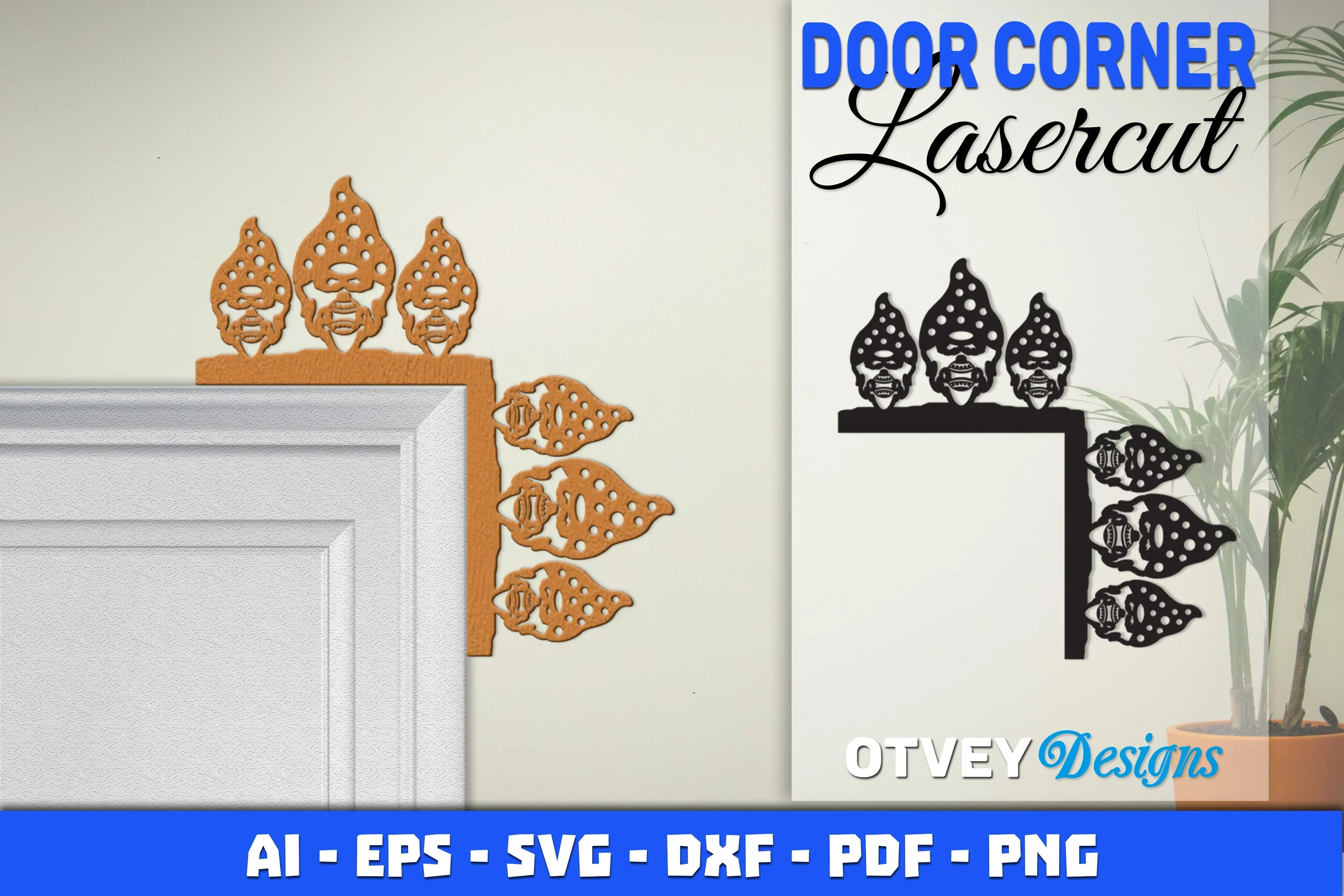 Gnome Christmas Door Corner SVG Bundle - Image 2