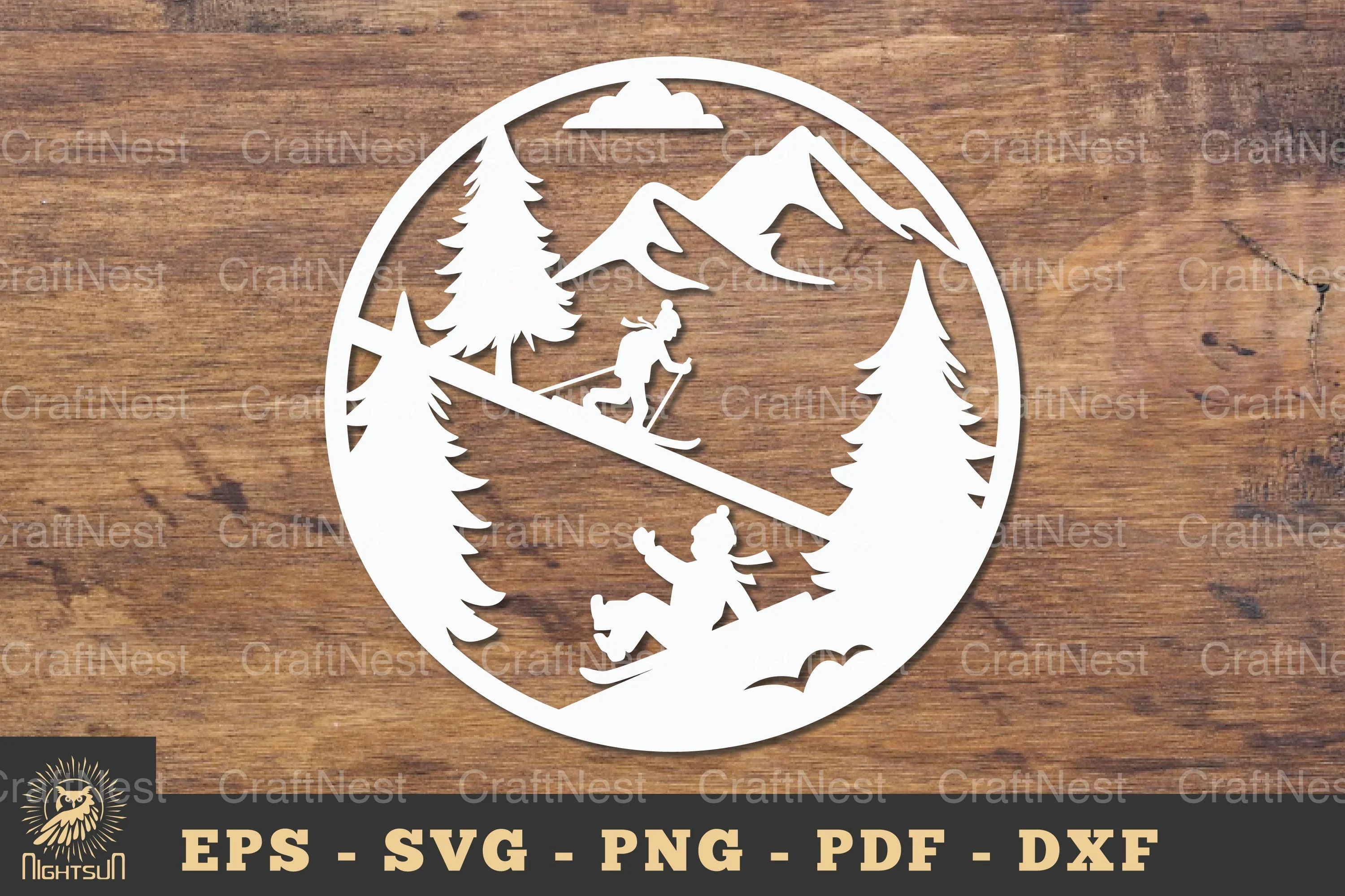 Go Ice Skating Papercut SVG Bundle