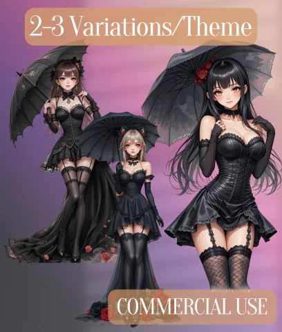 Gothic Lolita SVG Bundle - Image 3