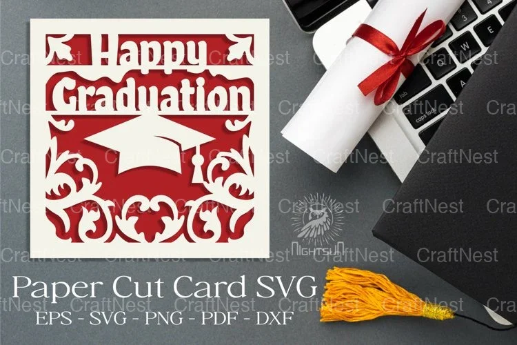 Graduation Paper Card Clipart Bundle