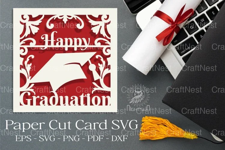 Graduation Paper Cut SVG Bundle