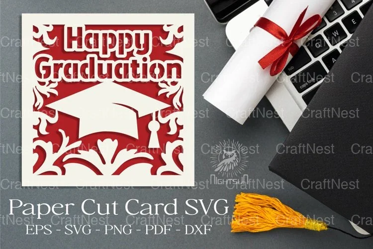Graduation Paper Cutting Clipart Bundle