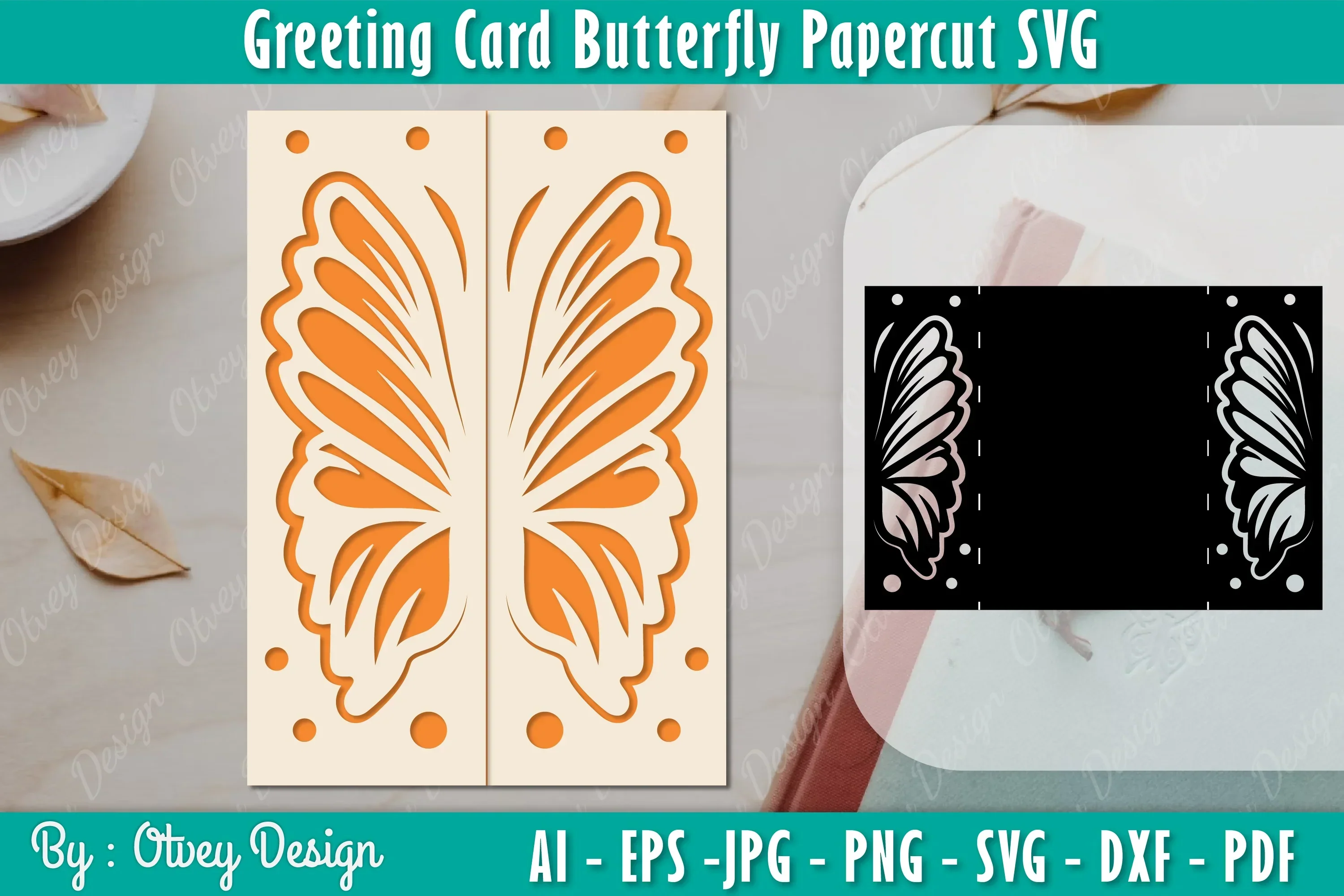 Greeting Card Butterfly SVG Bundle