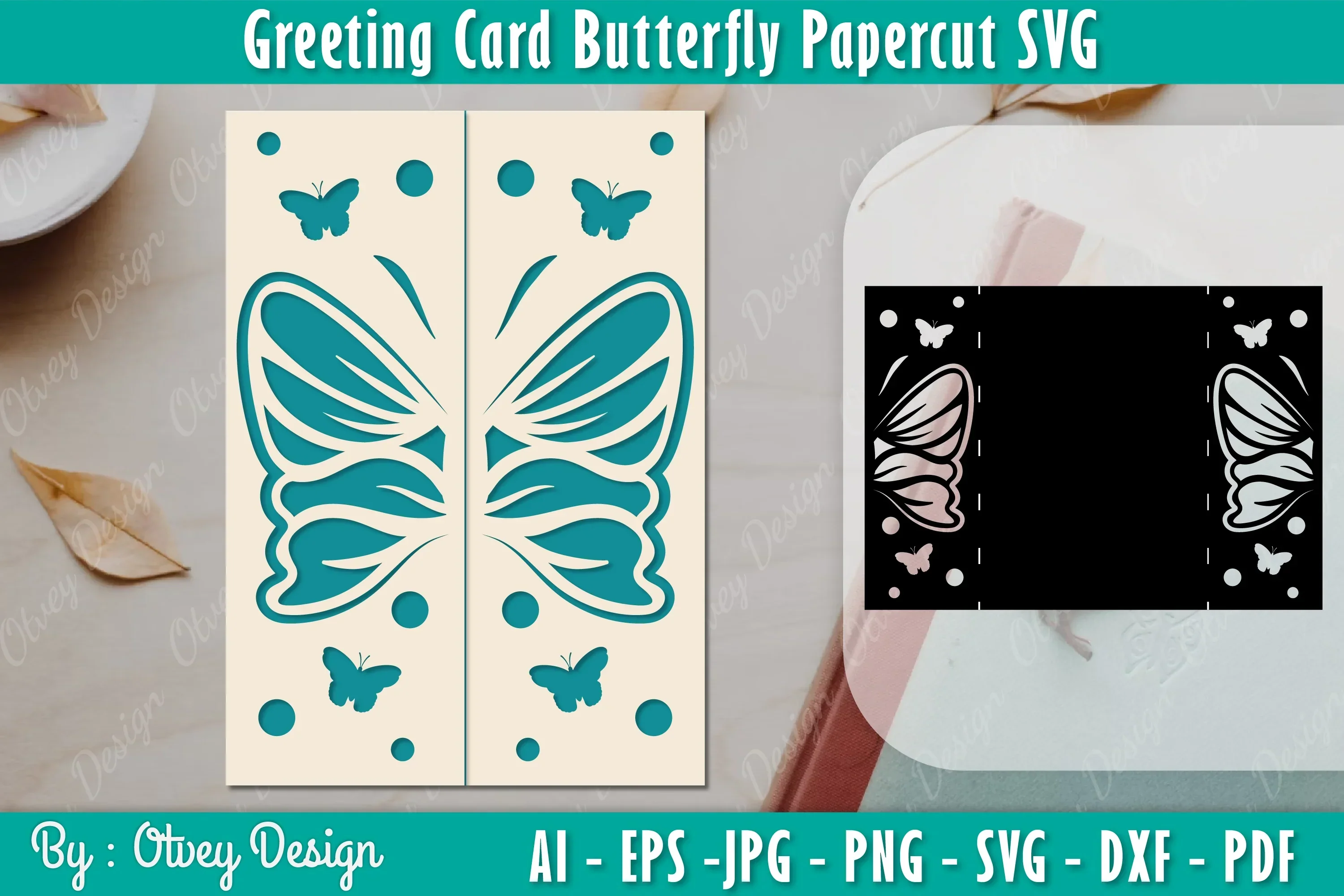 Greeting Card Butterfly SVG Bundle
