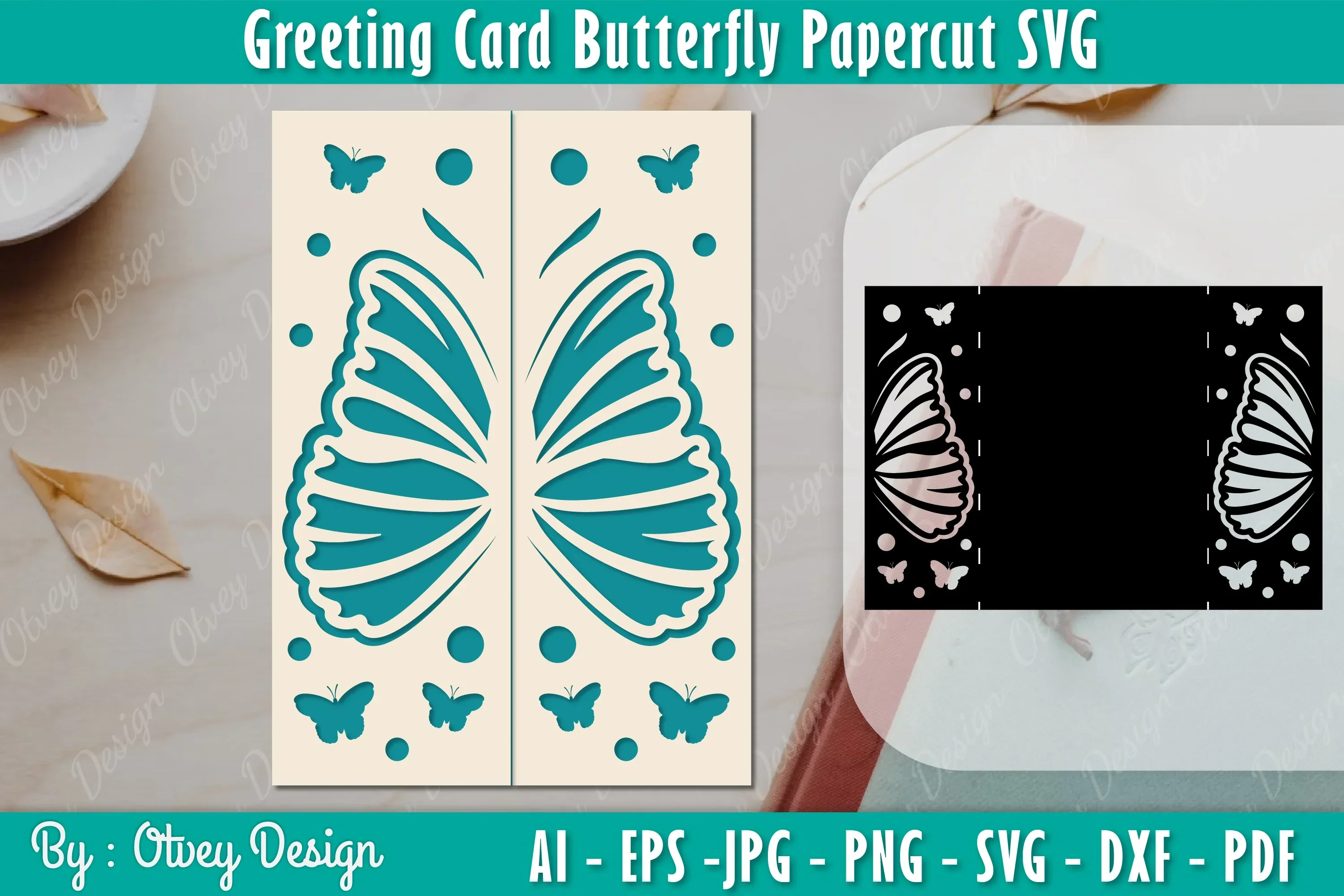 Greeting Card Butterfly SVG Bundle