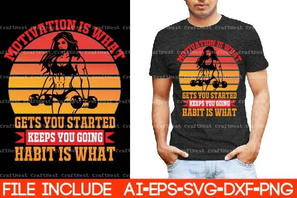 Gym T-Shirt SVG Bundle - Image 12