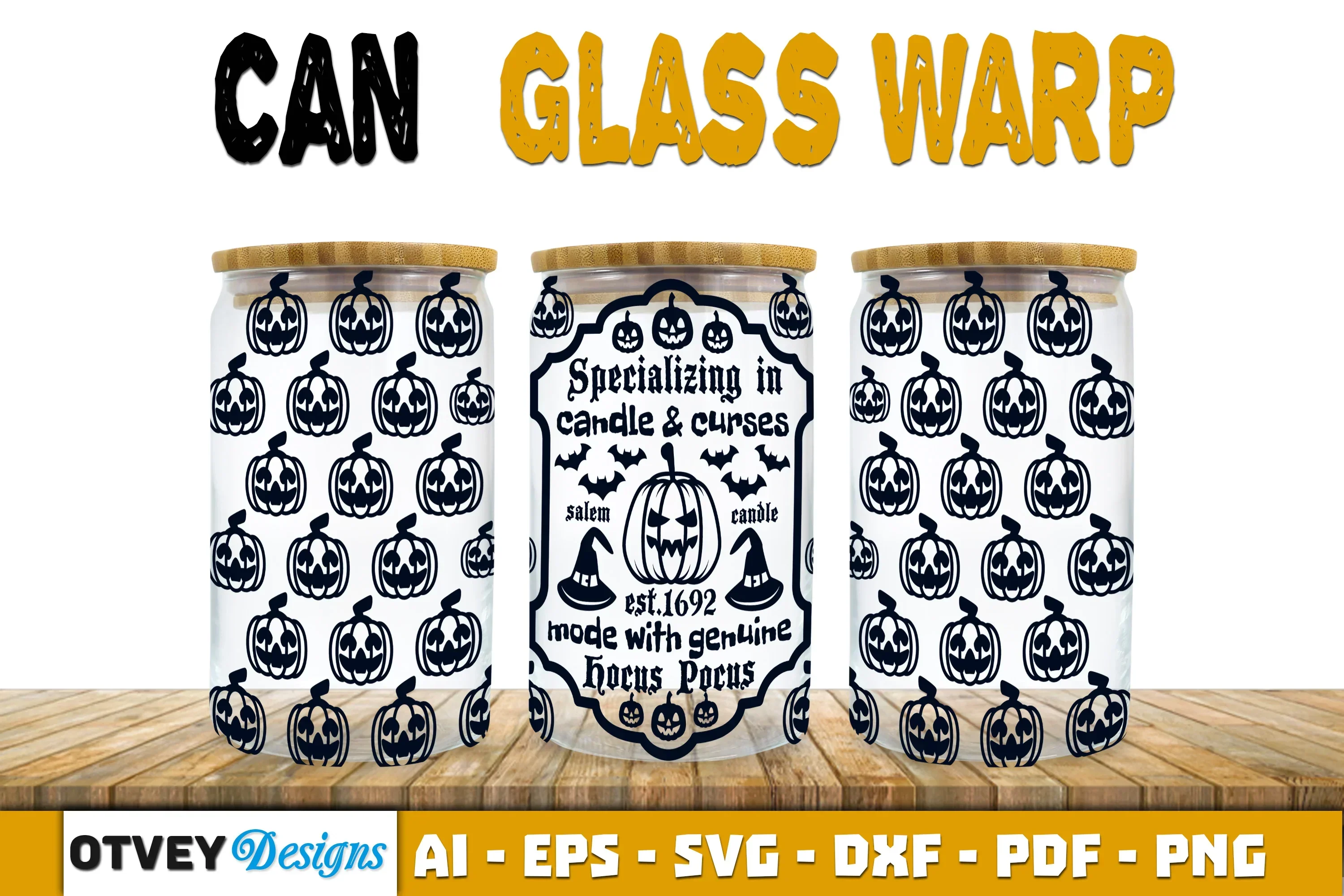 Halloween 16 oz Can Glass Wrap SVG Bundle133 - Image 2