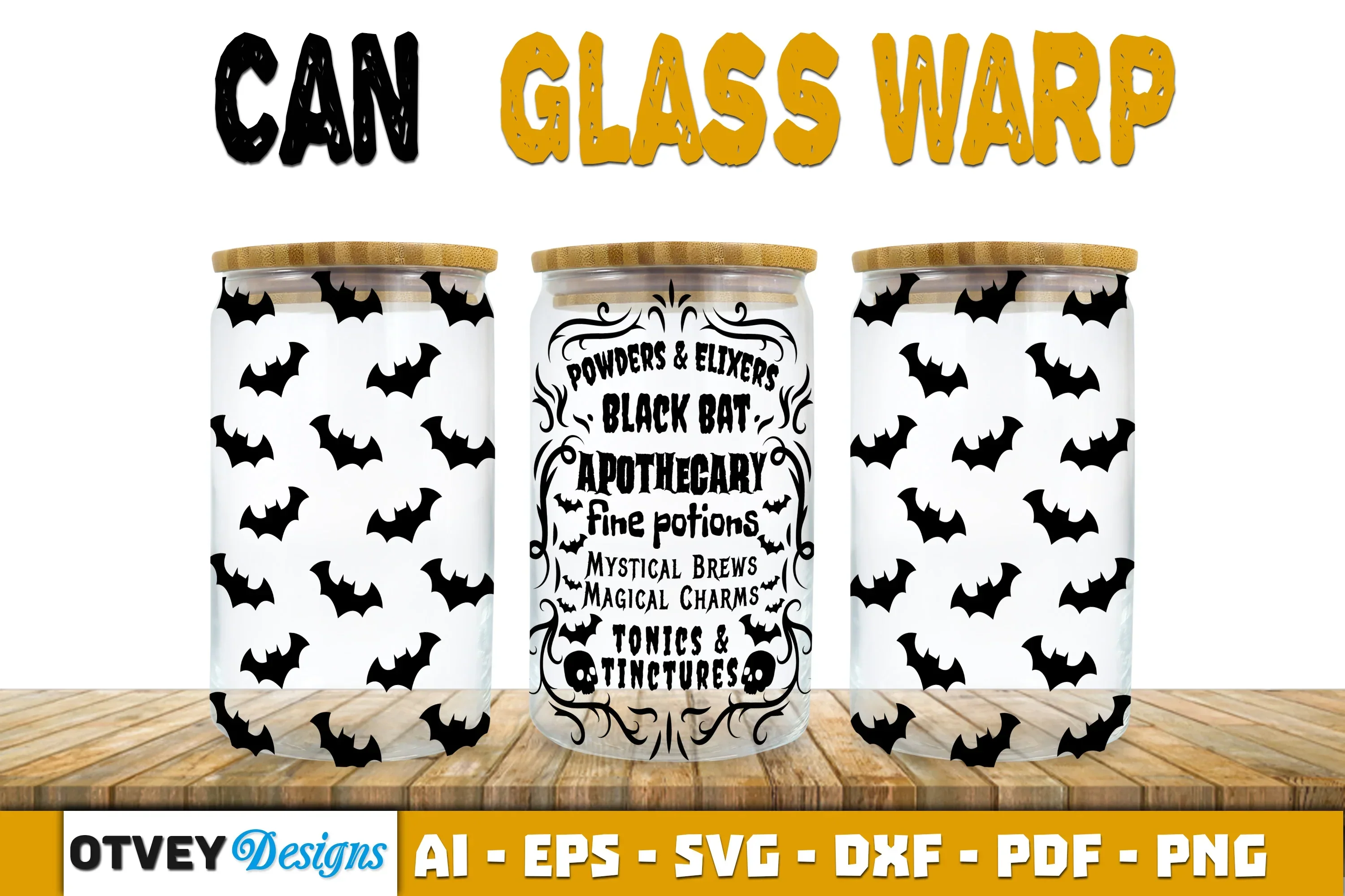 Halloween 16 oz Can Glass Wrap SVG Bundle22