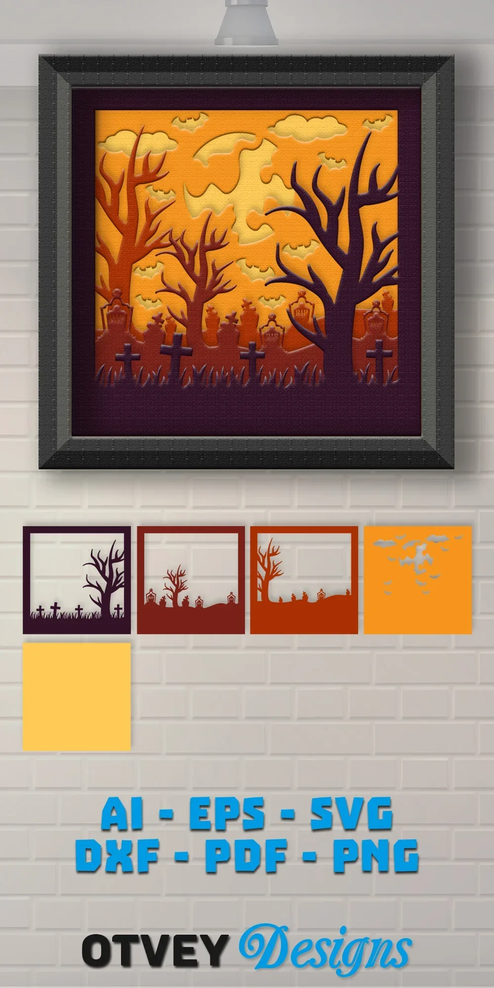 Halloween 3D Shadow Box SVG Bundle - Image 4