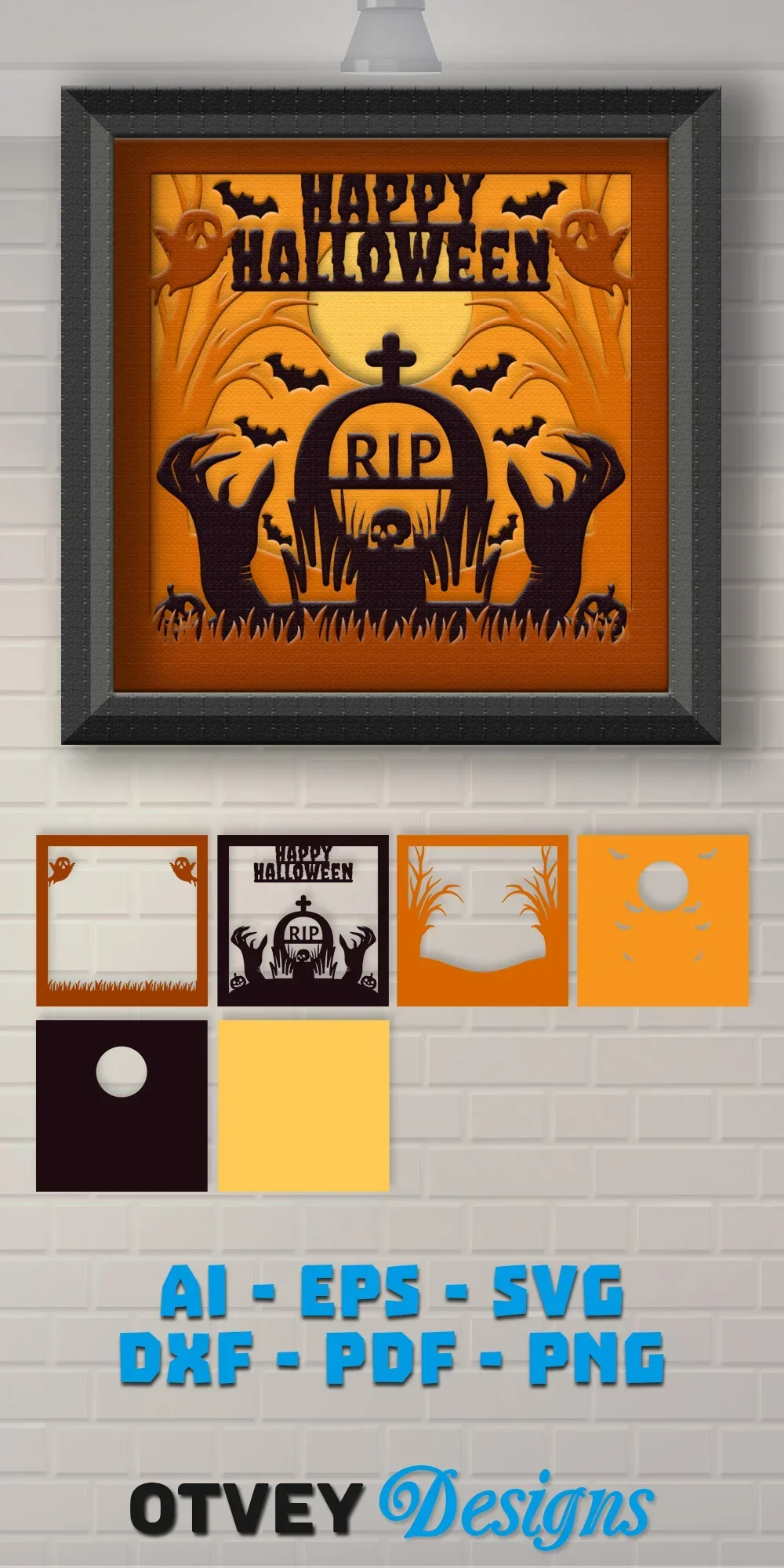 Halloween 3D Shadow Box SVG Bundle - Image 4