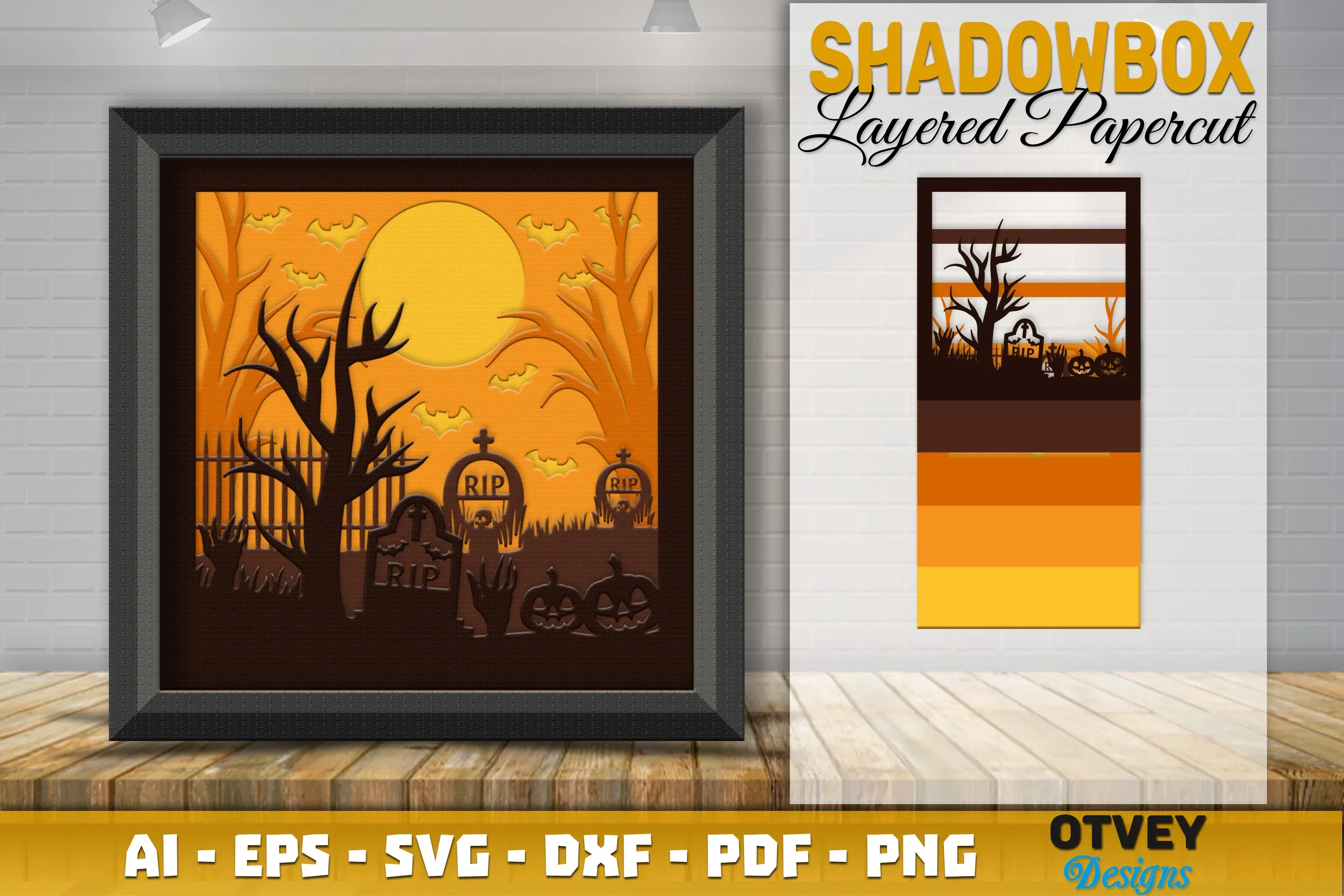 Halloween 3D Shadow Box SVG Bundle - Image 3