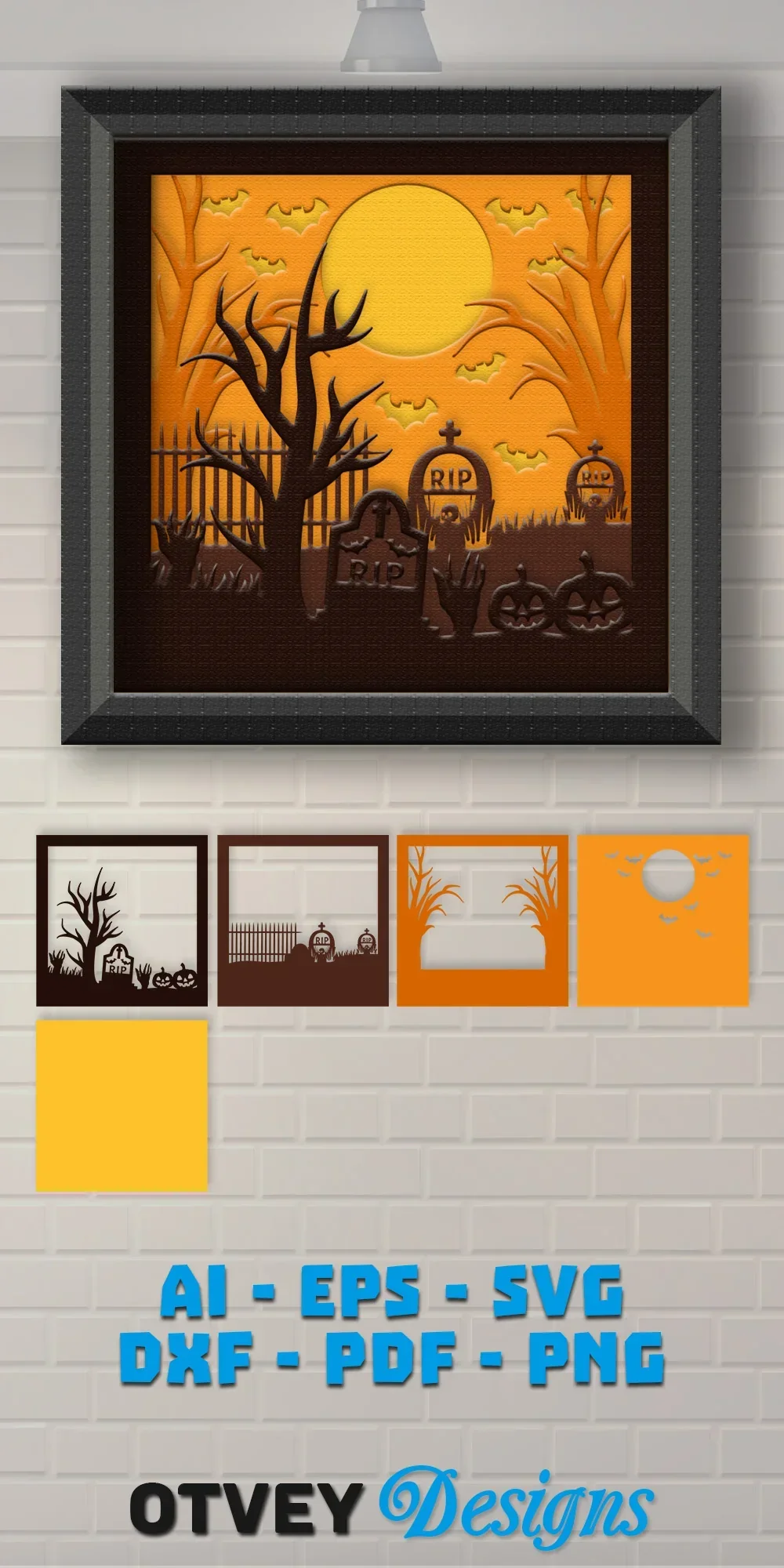 Halloween 3D Shadow Box SVG Bundle - Image 4