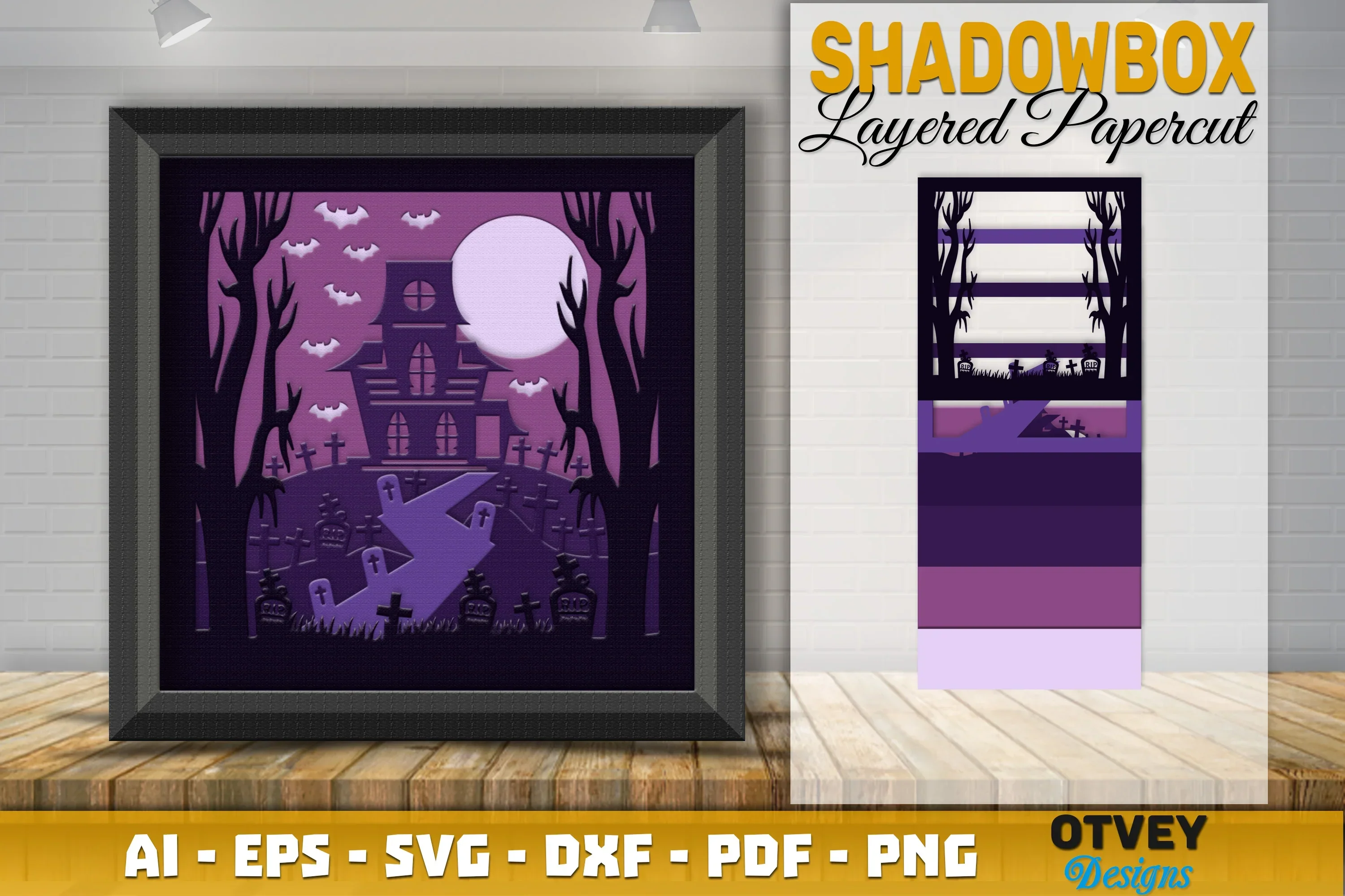 Halloween 3D Shadow Box SVG Bundle - Image 3