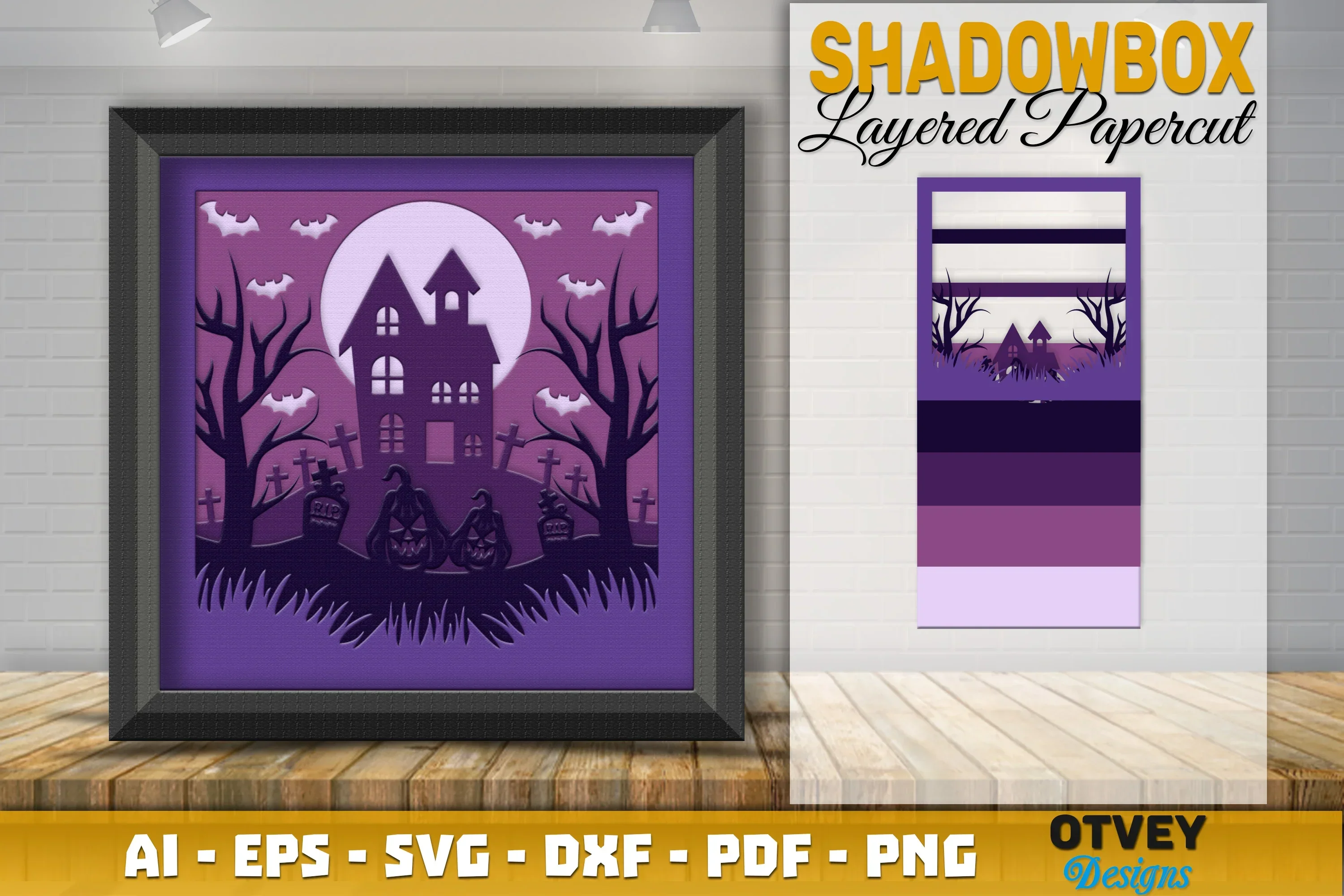 Halloween 3D Shadow Box SVG Bundle - Image 3